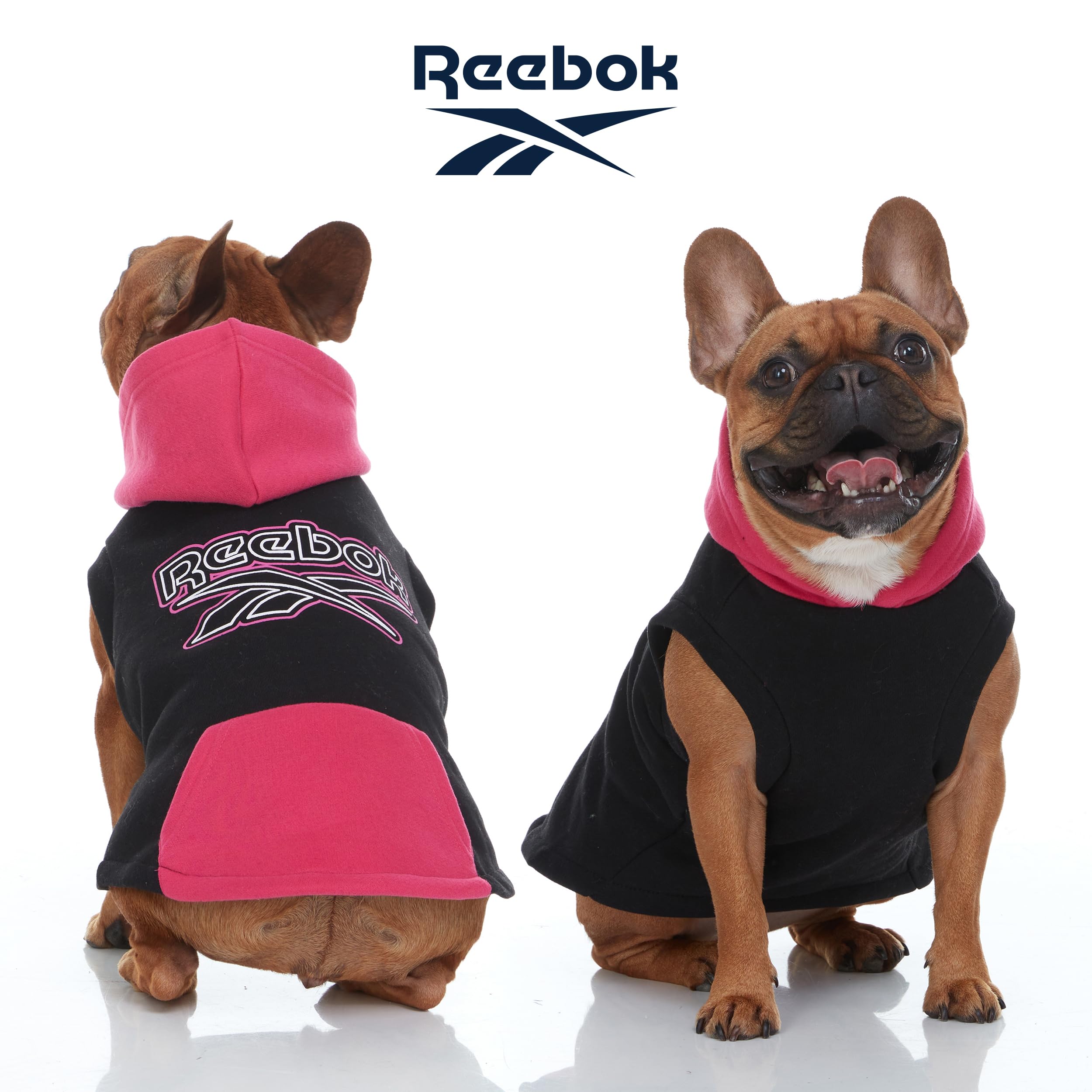 Reebok Fleece Dog Sweater Premium Pullover Hoodie With Leash Hole, Perfect For Small, Medium & Large Dogs Warm & Cozy Winter Swe