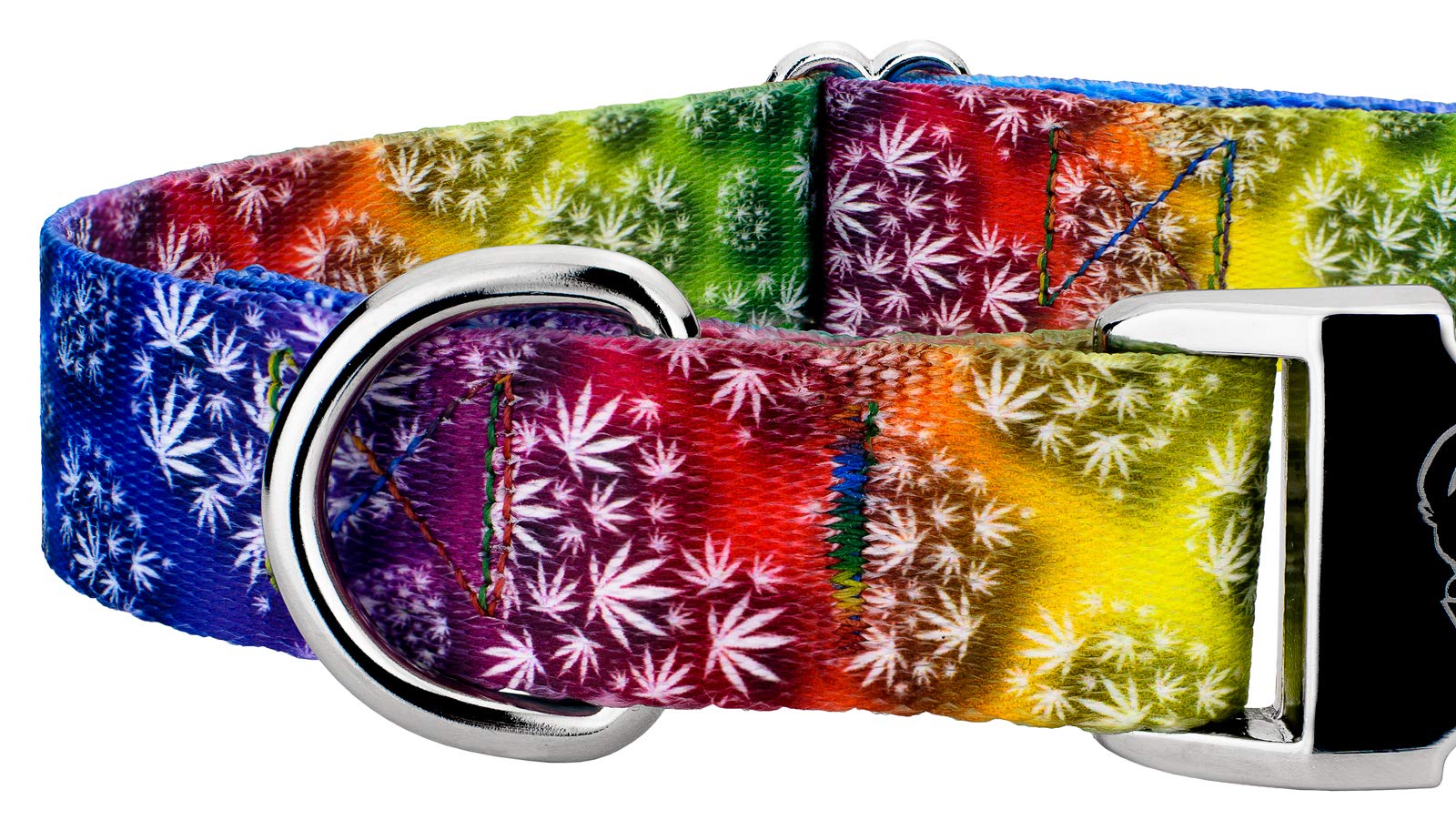 Country Brook Petz - Premium Groovy Ganja Dog Collar And Leash Limited Edition - Groovy Collection Featuring Far Out Designs (5/
