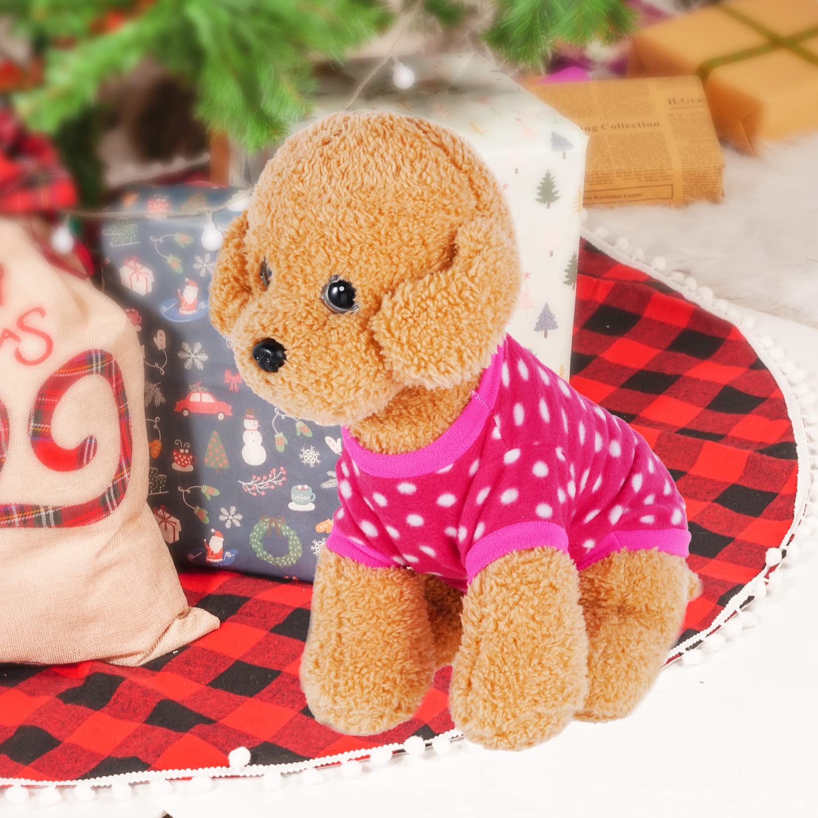 Rbenxia 4-Piece Dog Fleece Sweater Set - Soft, Warm Dog & Puppy Sweatshirts & Pajamas In Small Size For Winter