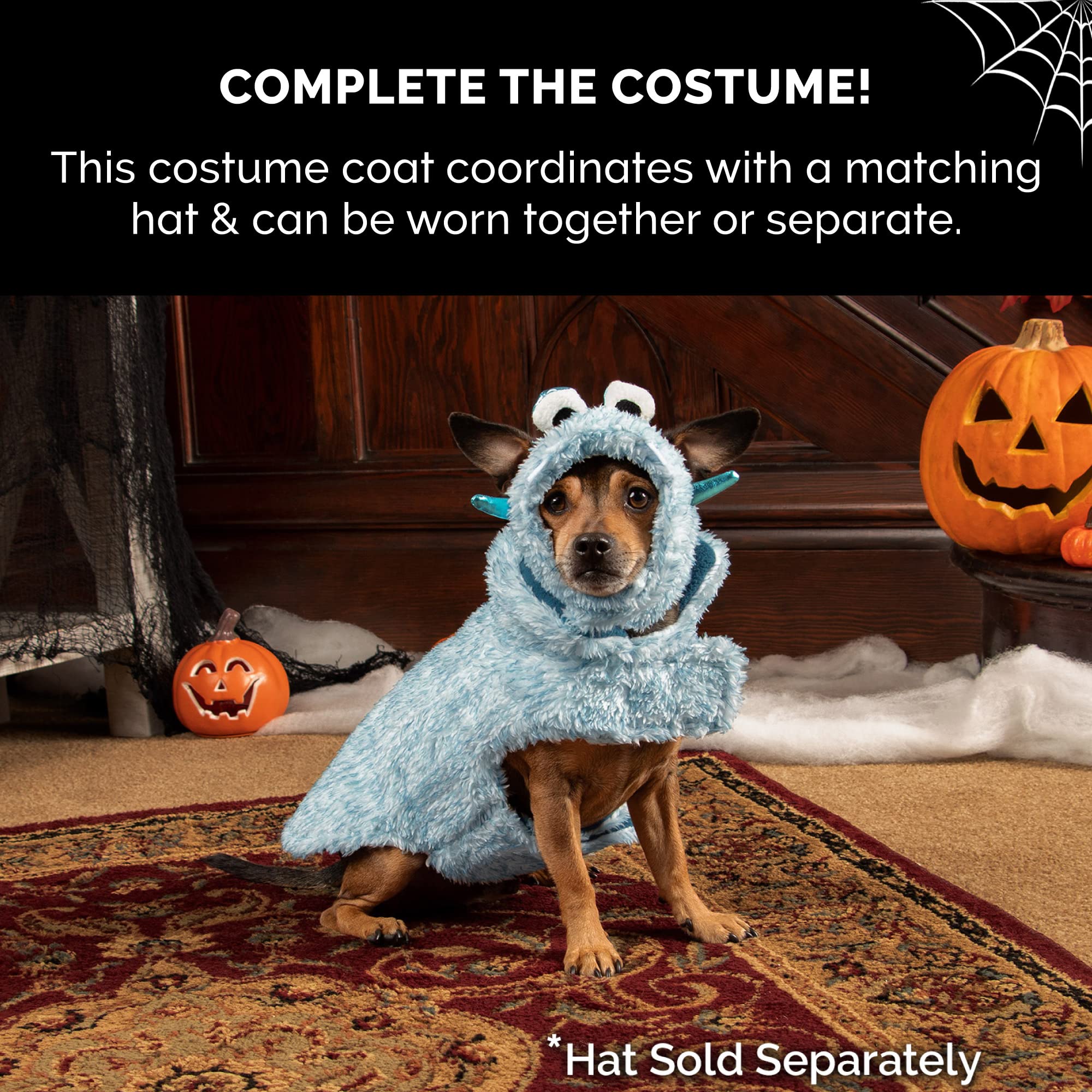 Furhaven Reversible Small Dog Coat, Washable & Insulating W/ Leash Access - Two-Tone Faux Fur & Quilted Fleece Flex-Fit Jacket - Marine Blue, Small