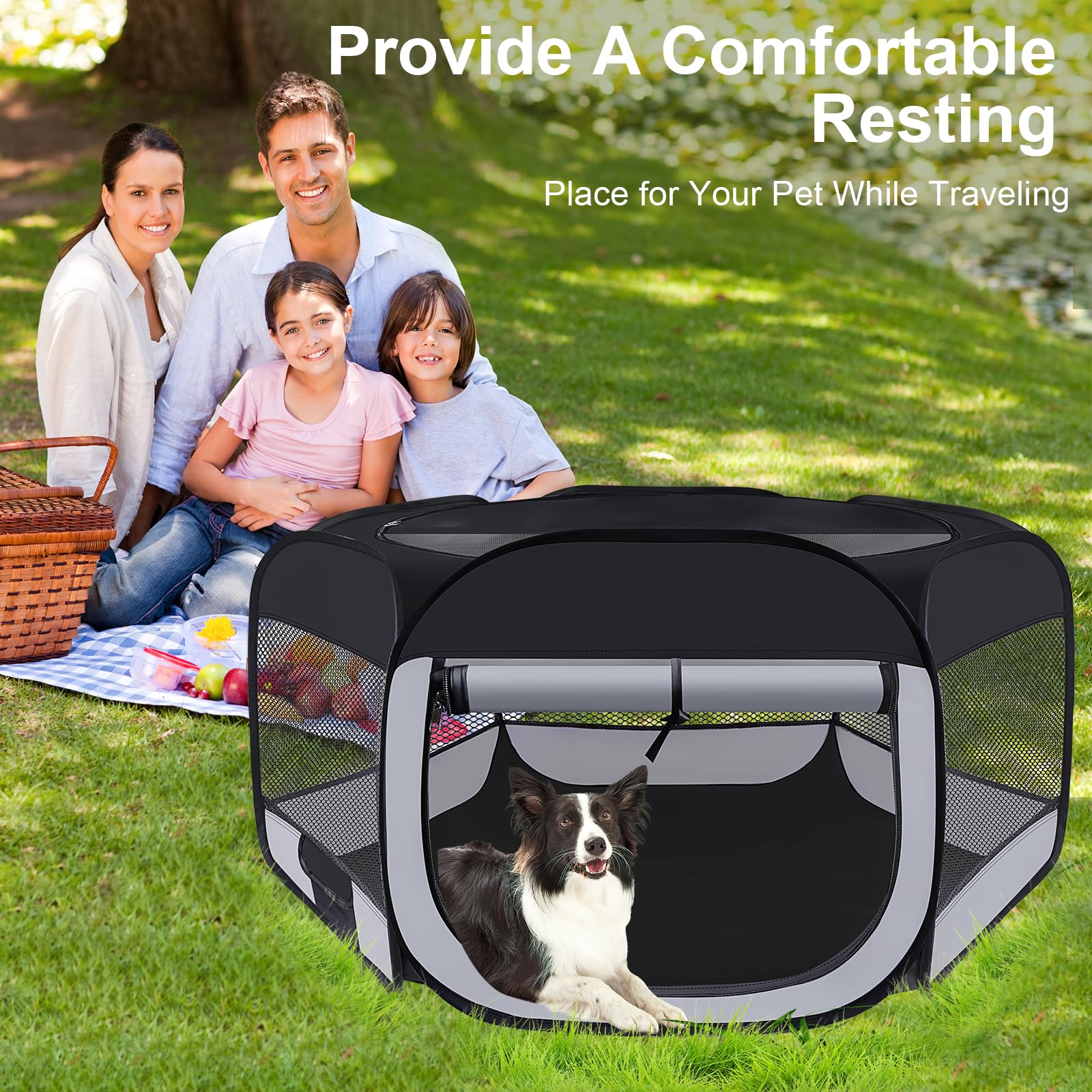 Dog Cat Playpen,Portable Pet Puppy Playpen,Rabbit Puppy Dog Play Pen For Indoors,Dogs Tent For Indoor Cats,Kitten Playpen,Collap