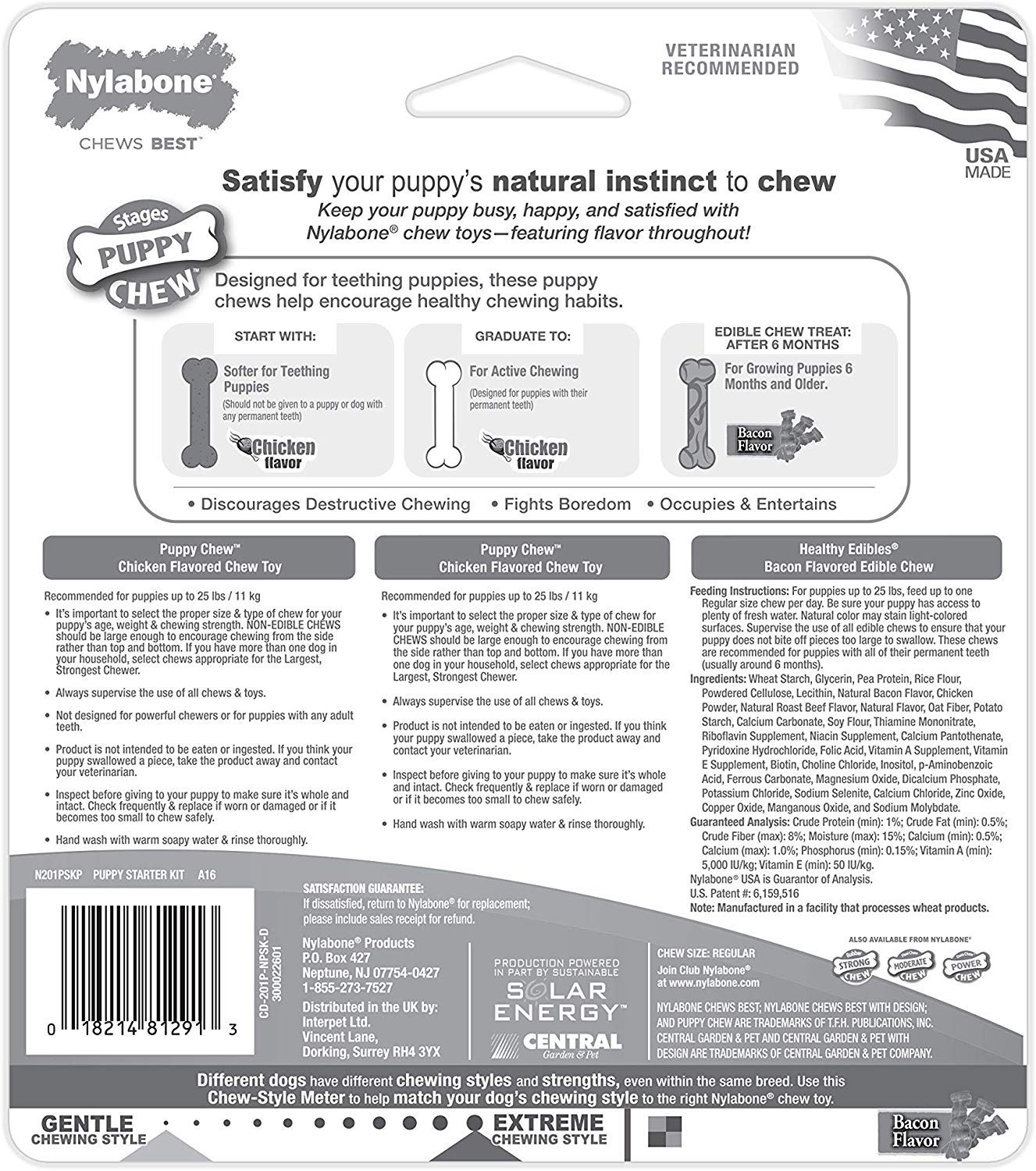 Nylabone Puppy Starter Kit 3-Pk