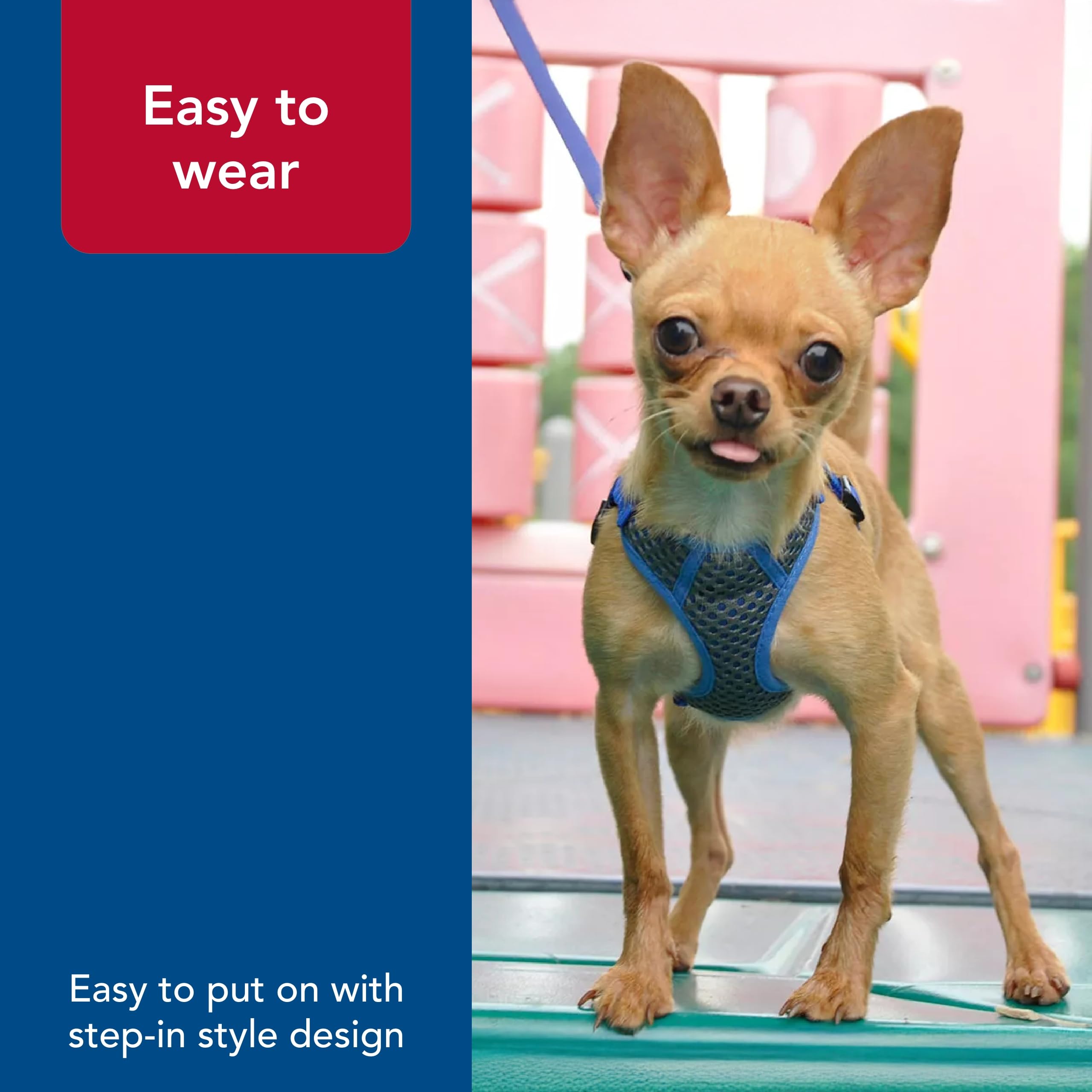 Coastal Pet Comfort Soft Sport Wrap Adjustable Dog Harness - Large & Small Dog Harness - Durable Harness For Dogs With Mesh Chest Pad - Grey With Red, 3/8' X 14-16'