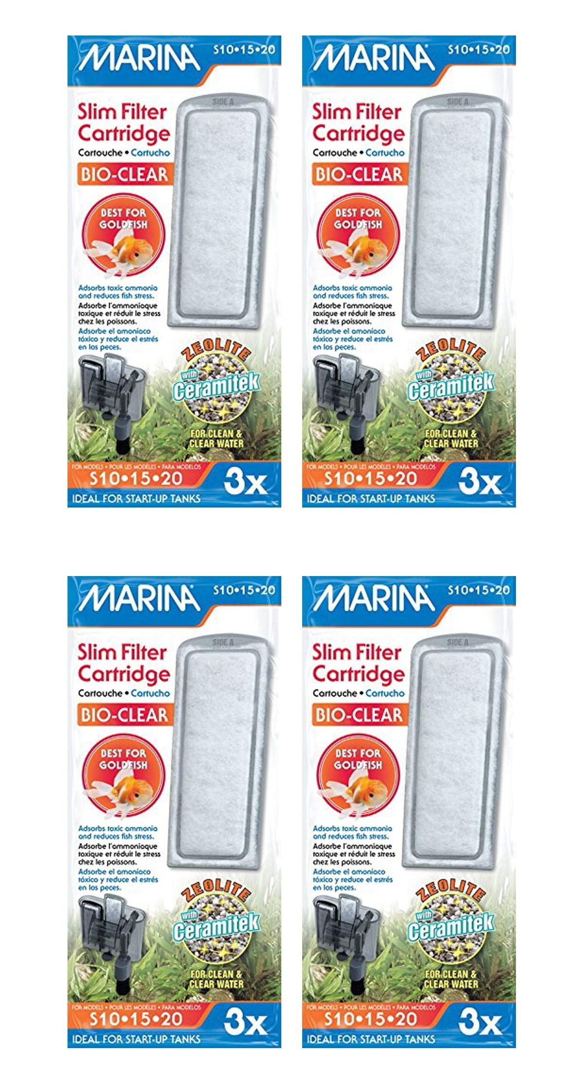 Marina 12 Pack Of Bio Clear Cartridge For Slim Filters