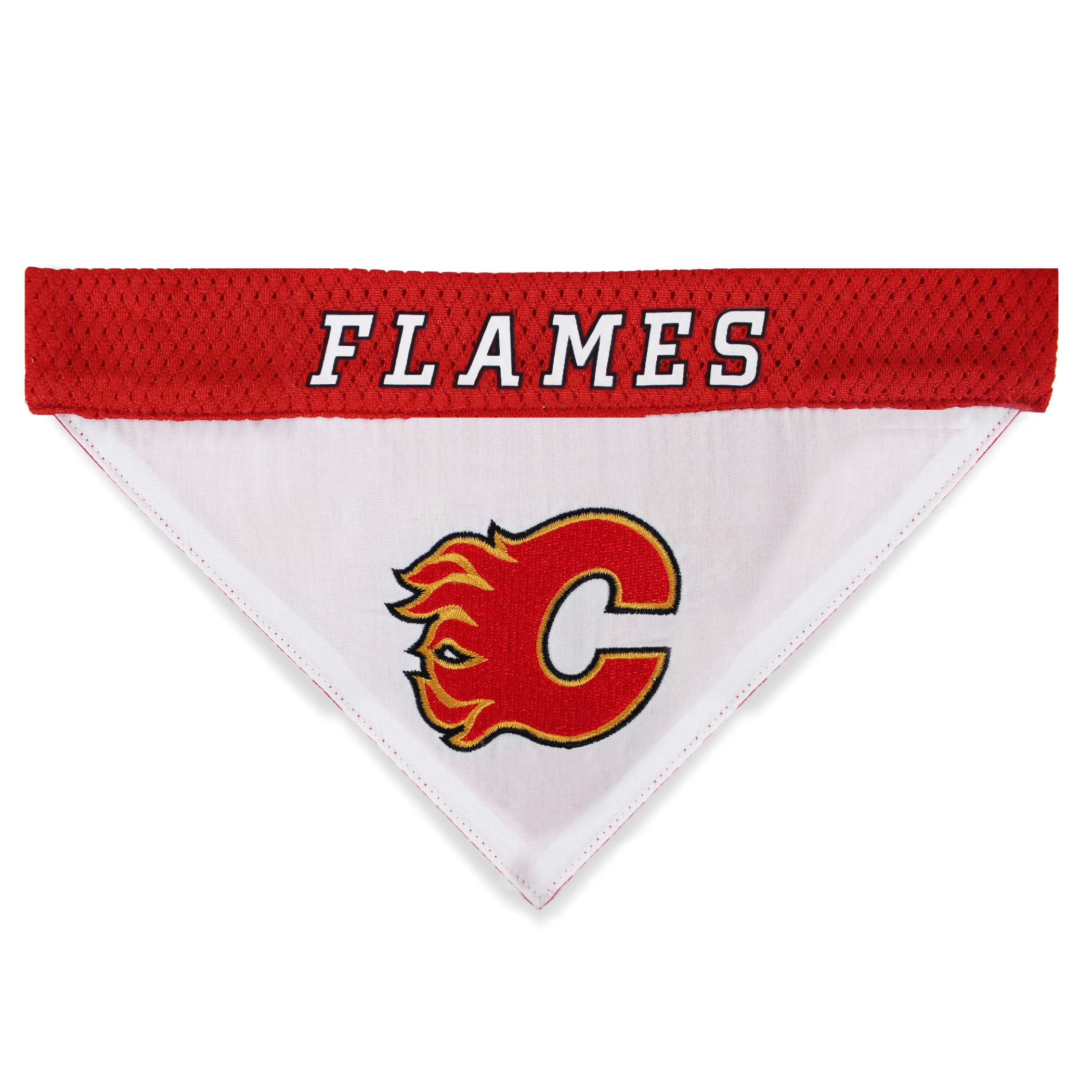 Pets First Nhl Calgary Flames Bandana For Dogs & Cats, Large/X-Large. - Cute & Stylish Bandana! The Perfect Hockey Fan Scarf Ban
