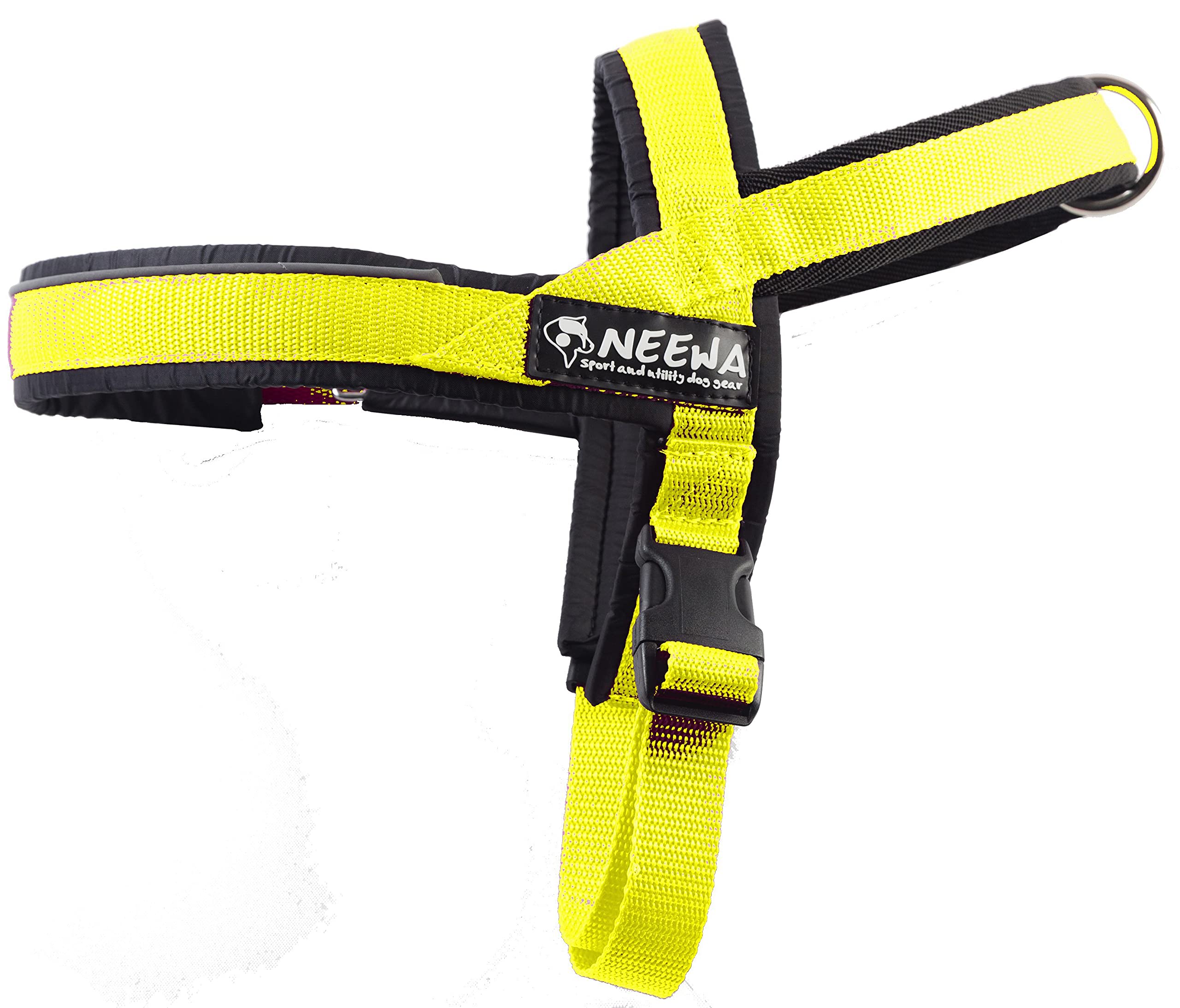 Neewa Sport Harness (Large, Yellow), Padded Dog Harness, With Control Handle, Easy To Put On And Take Off