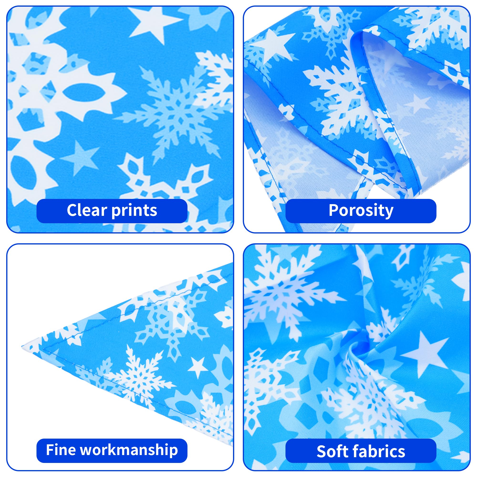 Pai Sence 30 Pack Winter Dog Bandanas Bulk for Large Dogs Breed 33 Inch XL Dog Bandanas Adjustable Snow Scarves Grooming L