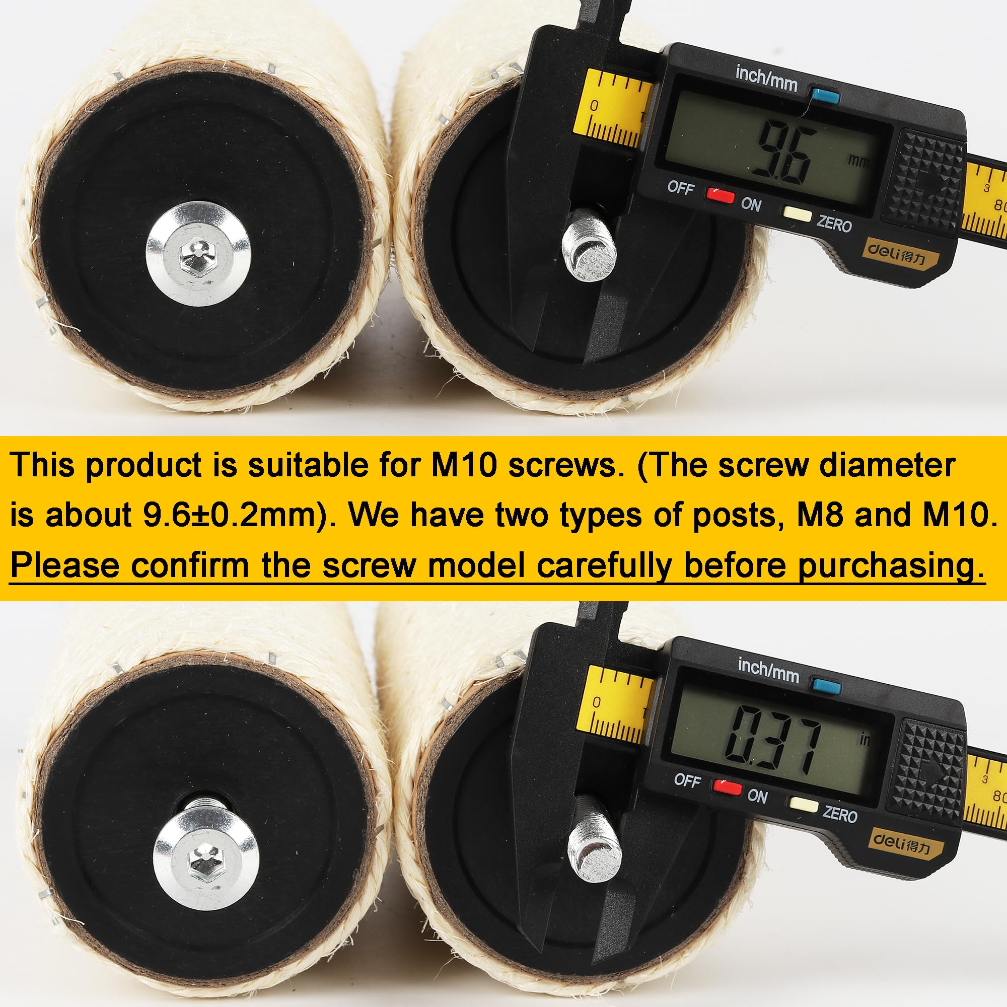 Neumiharo 4 Pcs 2.9In 7.4Cm Diameter Cat Scratching Post Replacement Pole Parts For Cat Tree (M10, 15.7In/40Cm)