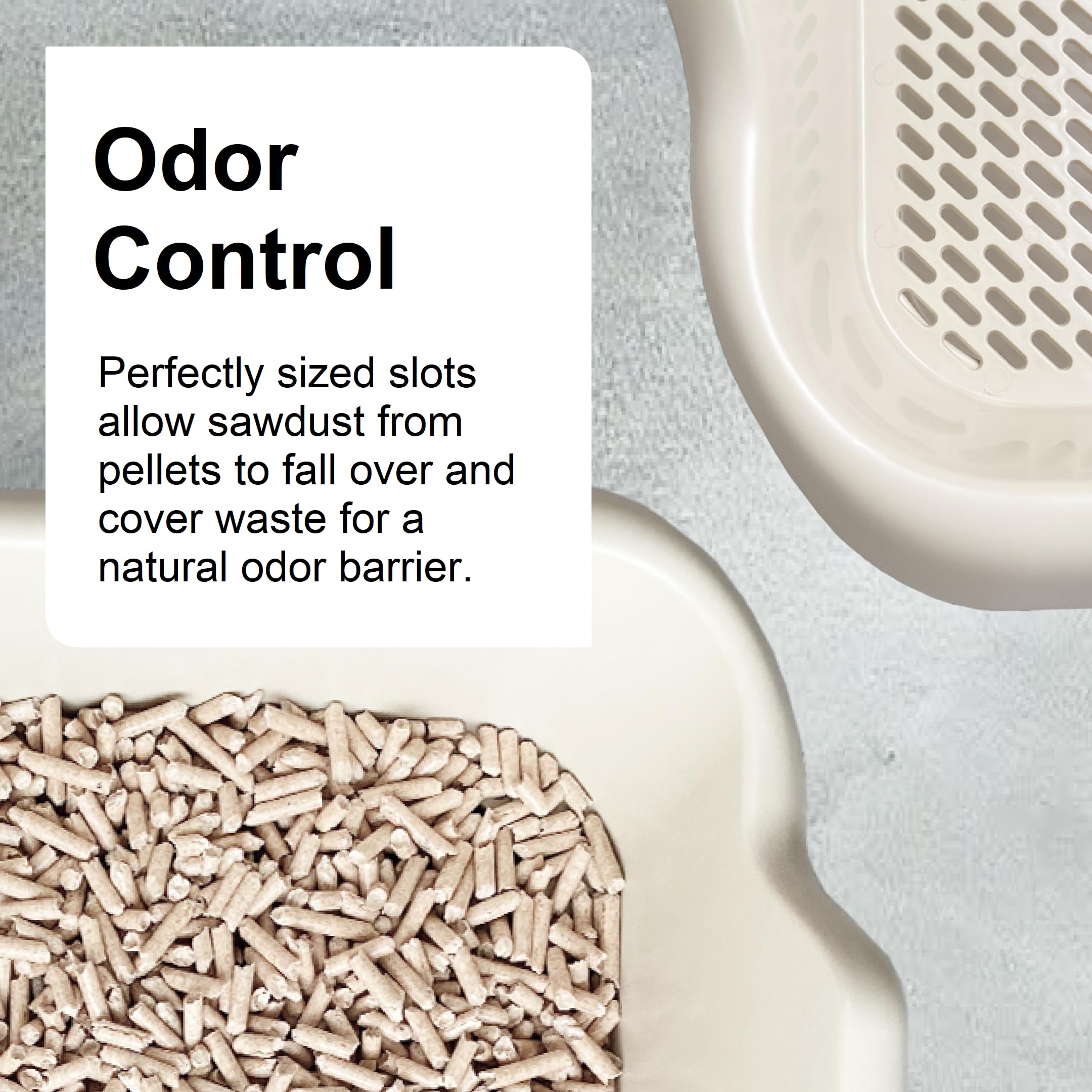 Mr. Catman Mr Catman Cat Sifting Litter Box For Pine Pellets With Sifter Pan & Extra-Large 7-Day Waste Storage Tray, Sifting Cat