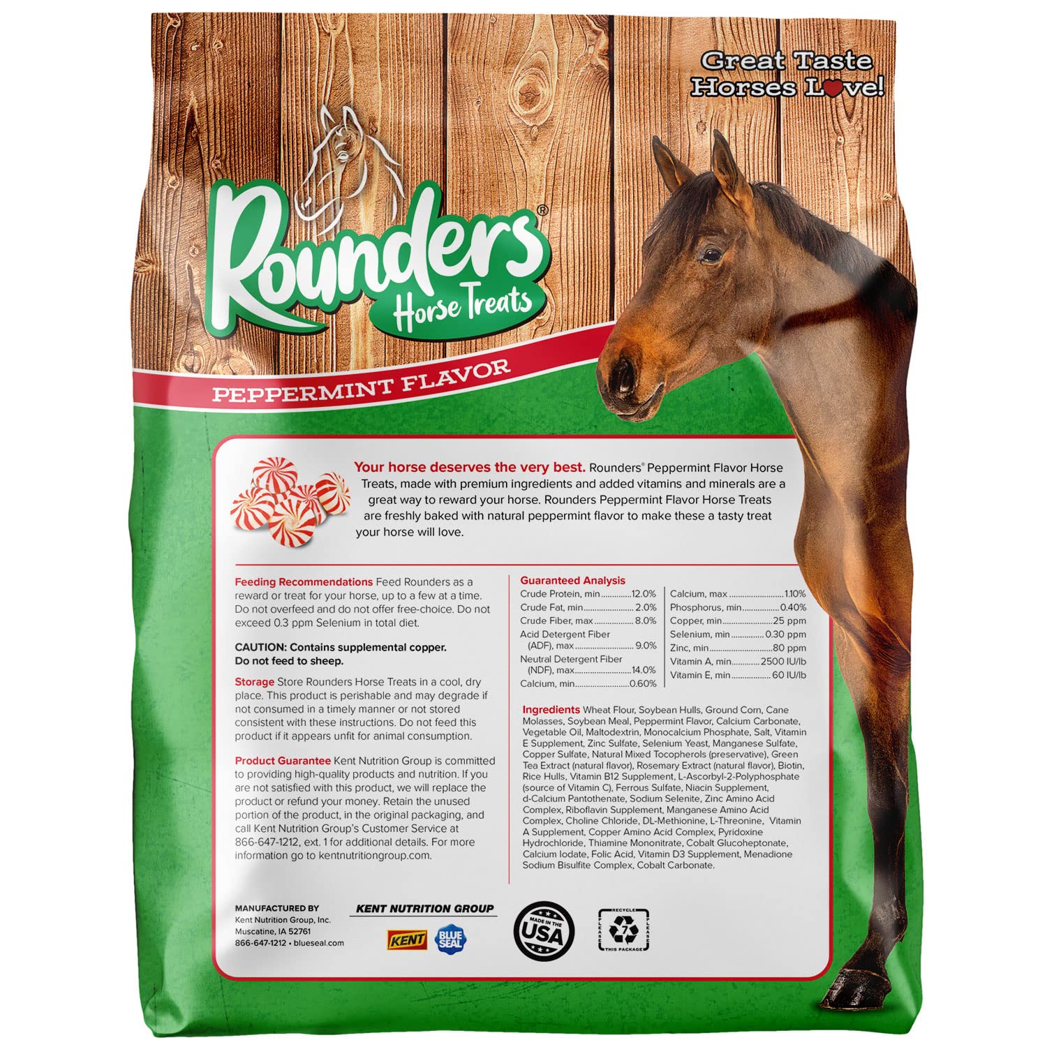 Peppermint Rounders Horse Treat 30 oz.