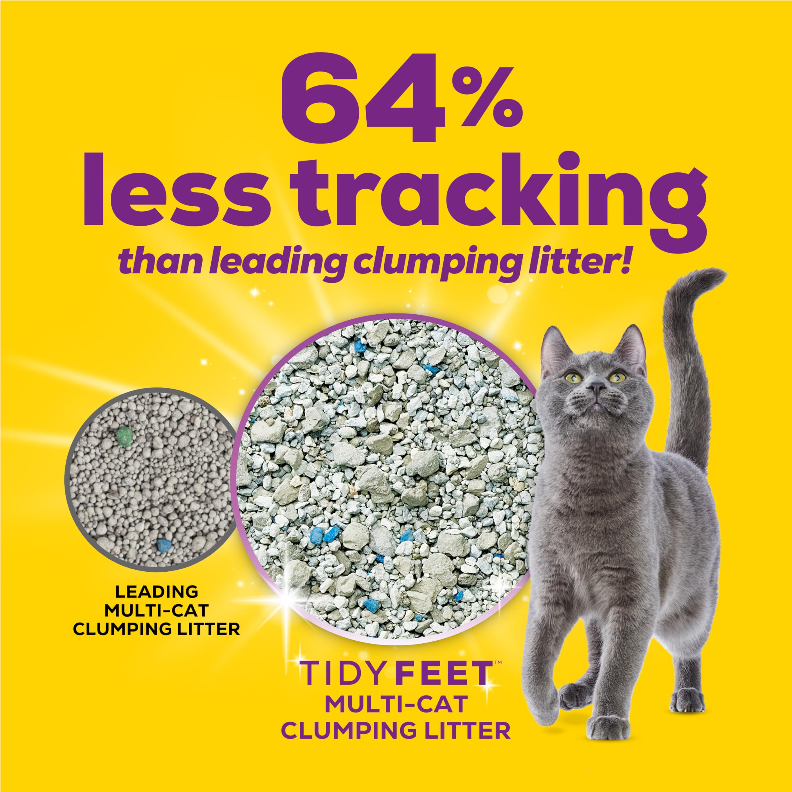 Purina Tidy Cats Tidy Feet Clumping Low Tracking Cat Litter With Odor Control - Clean Linen Scent - 22 lb. Box