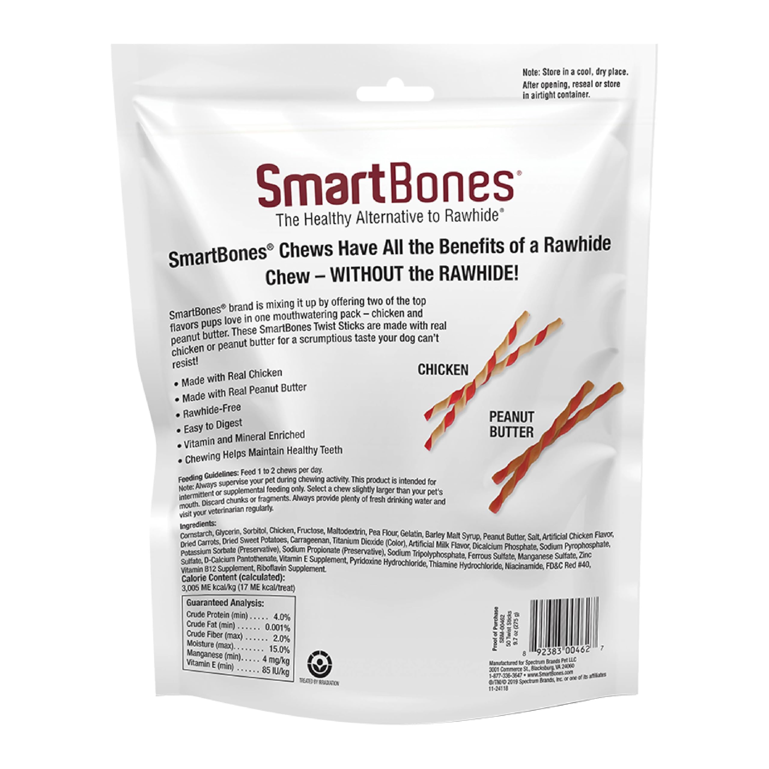 SmartBones Twist Sticks, Treat Your Dog to a Rawhide-Free Chew Made with Real Chicken and Vegetables