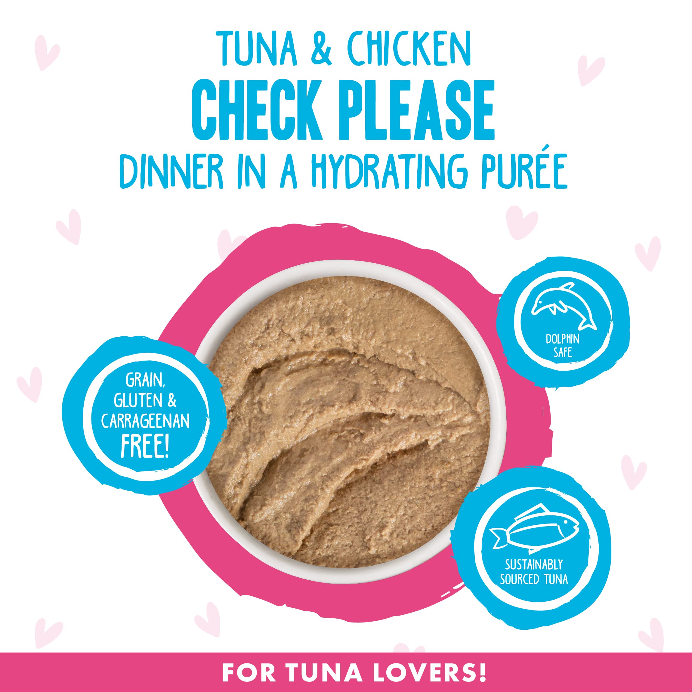 B.F.F. Play - Best Feline Friend Pat   Lovers, Aw Yeah!, Tuna & Chicken Check Please! with Tuna & Chicken, 2.8oz Can (Pack of 12