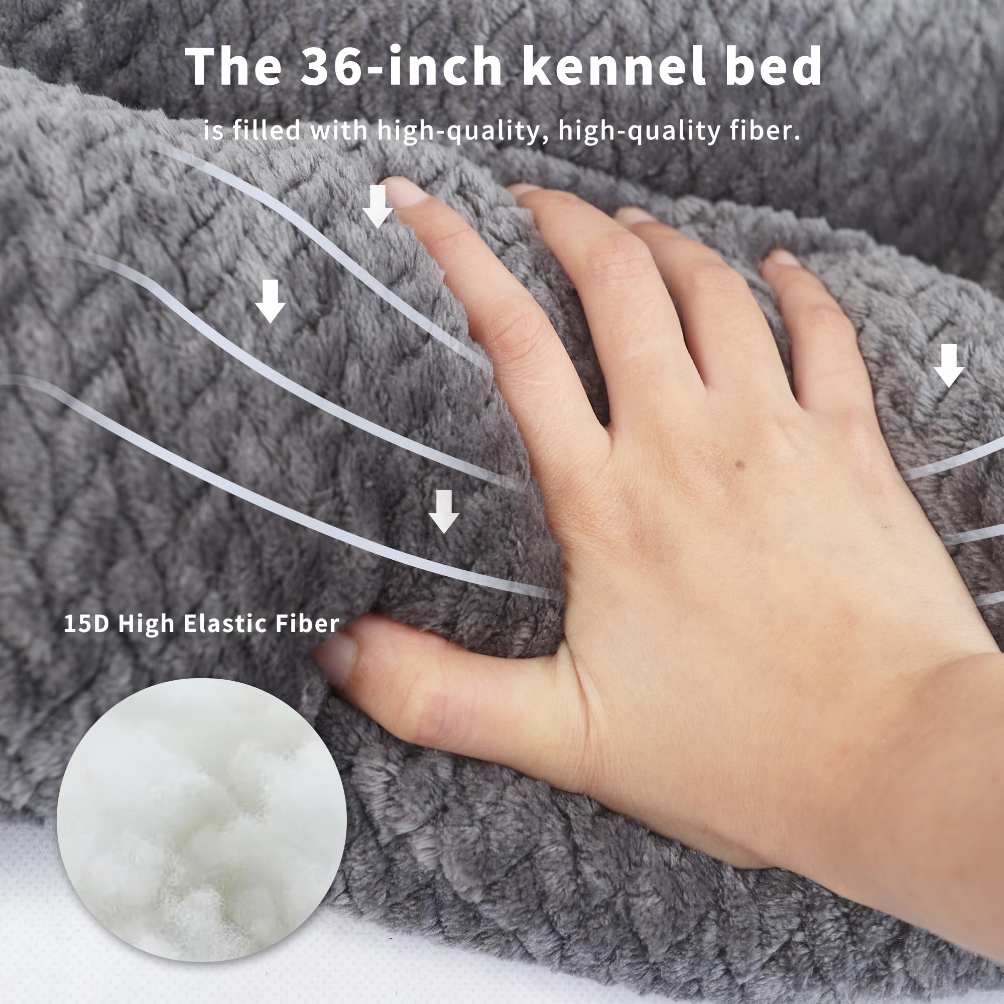 Dog Beds For Crates Washable 36 Inch For Medium Large Dogs Soft And Fluffy Cages Up To 70 Lbs Pet Bed Mat Pillows Kennel Pads Gr