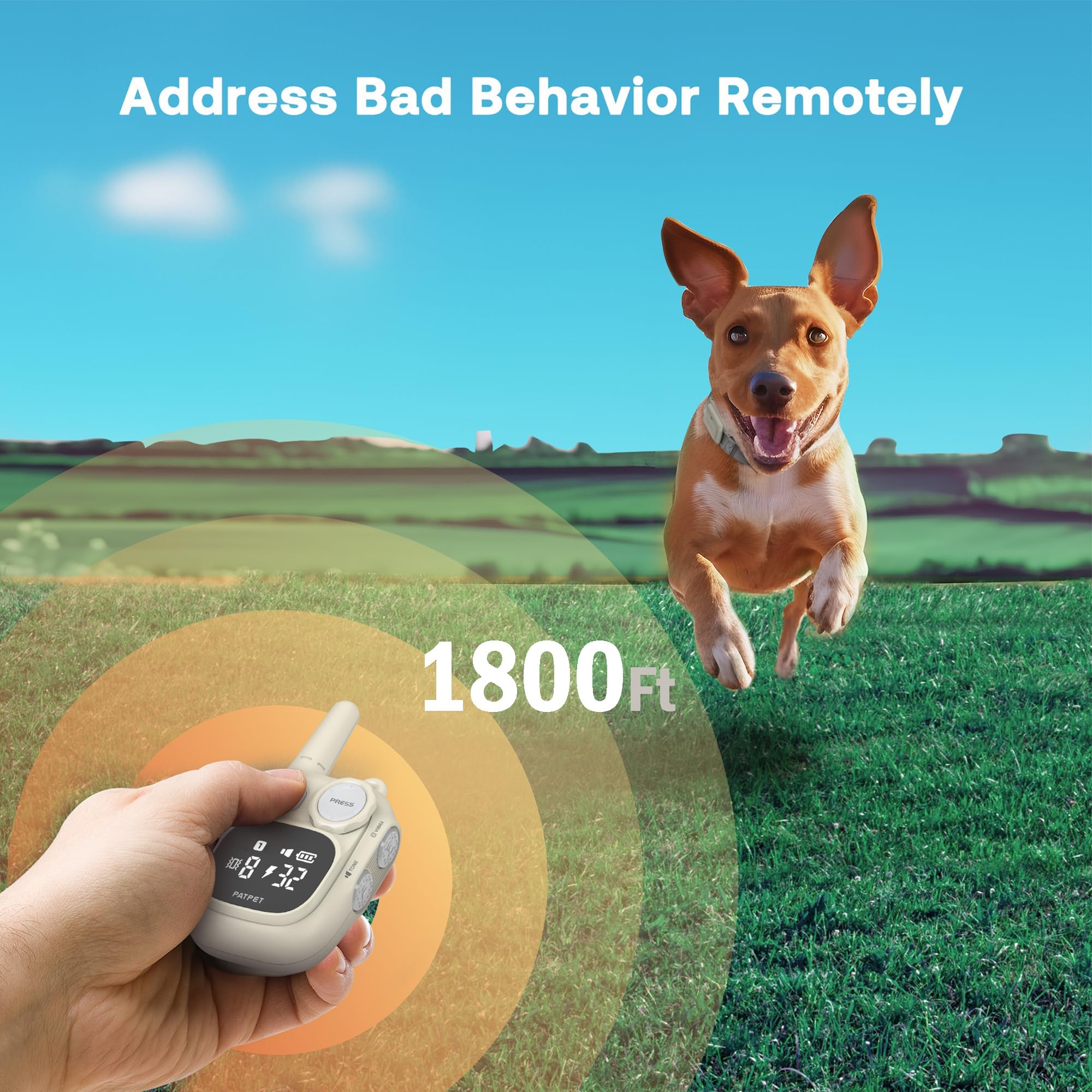 Patpet Dog Training Collar - Ipx7 Waterproof Shock Collar For 5-100Lbs Small Medium Large Dogs Cats Rechargeable Training Collar With 3 Safe Modes