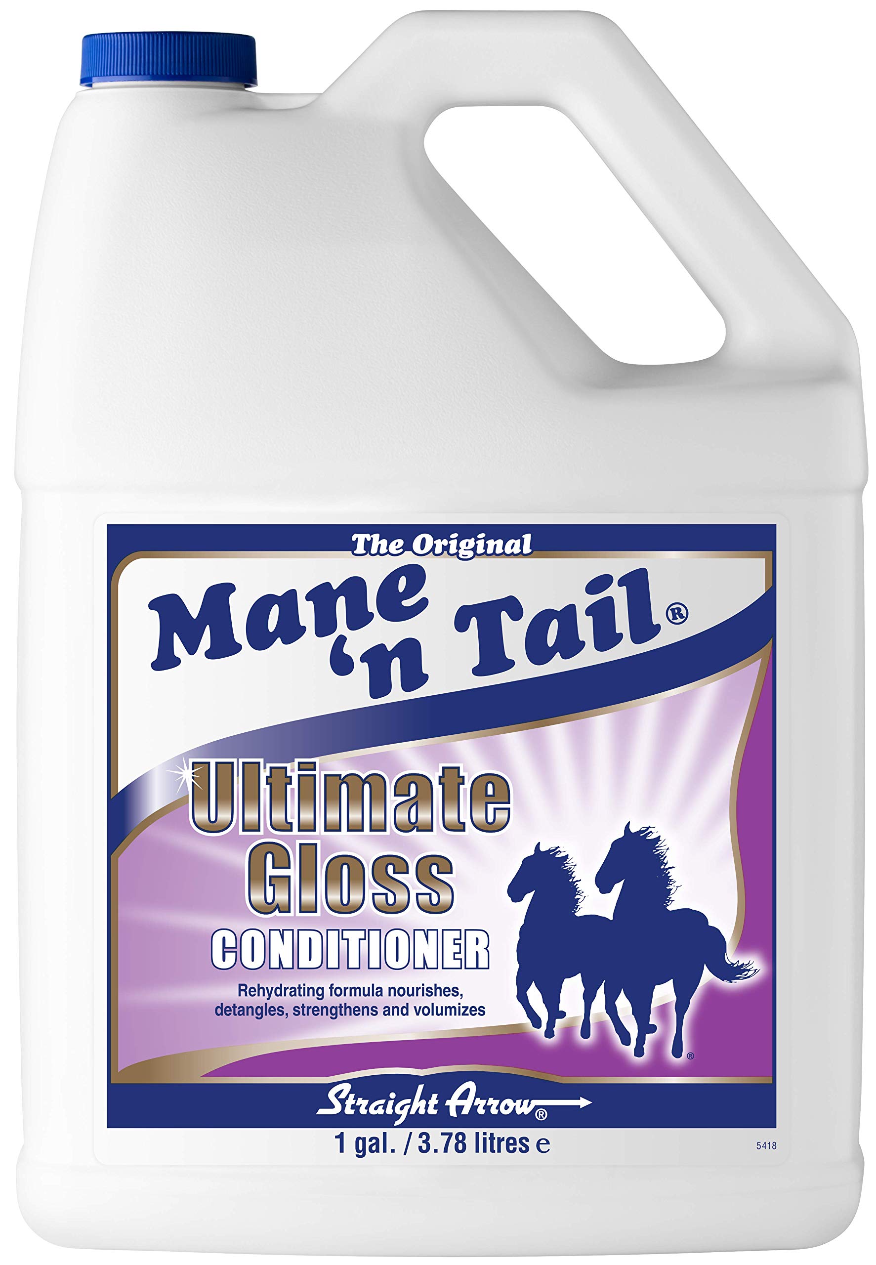 Mane 'n Tail Ultimate Gloss Conditioner 1 Gallon - Deeply Moisturizes, Strengthens & Restores Shine for Soft, Silky Coat, Mane &