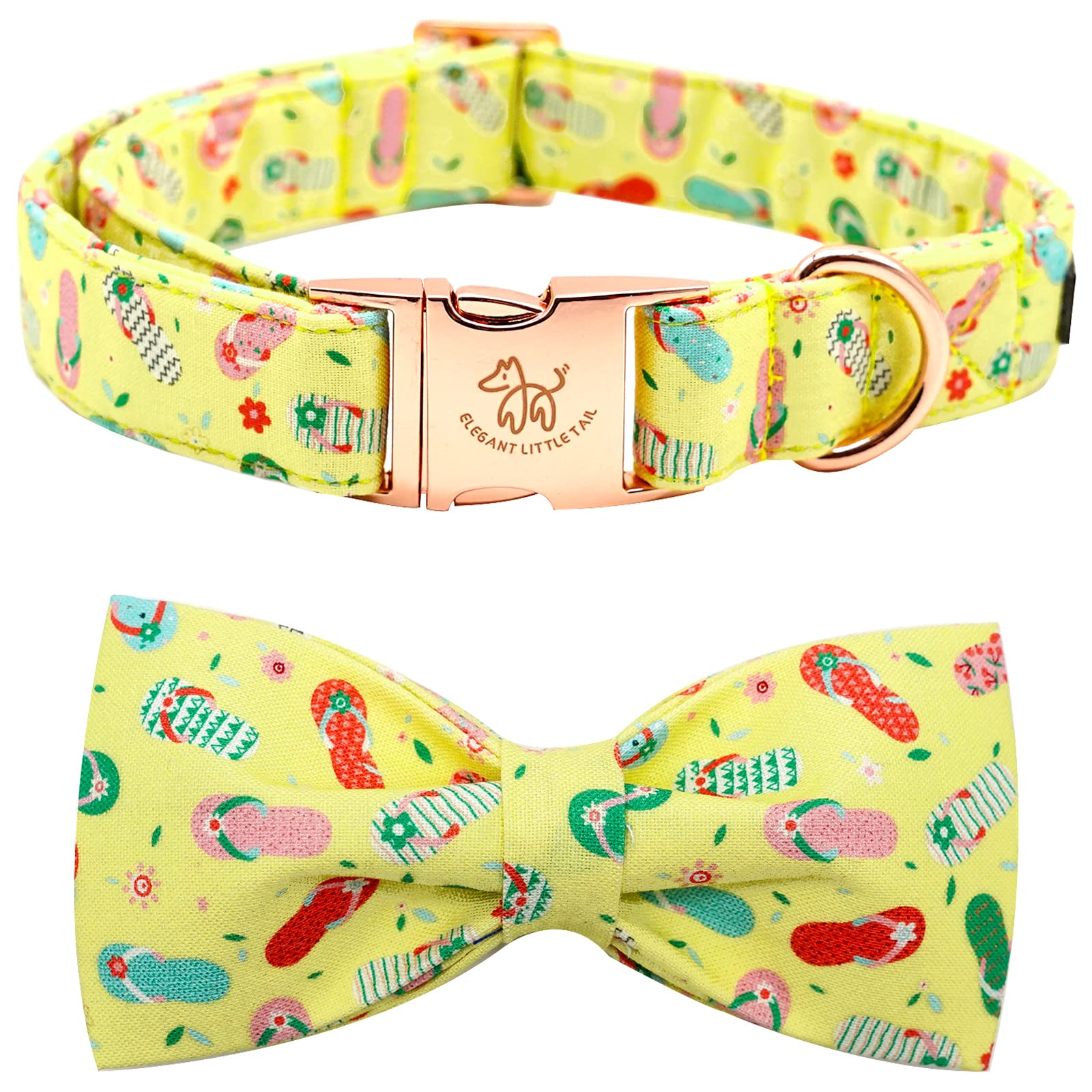 Elegant little tail Dog Collar with Bow, Summer Dog Collar Cute Bowtie Dog Collar Girl Boy Pet Collar for Small Medium Large Dog