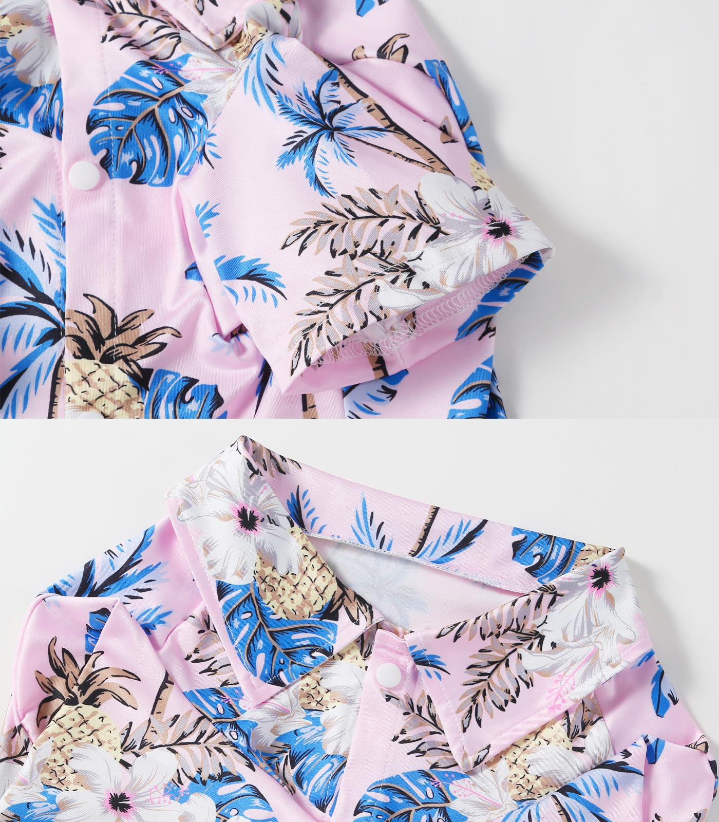 Dog Hawaii Shirt Coconut Tree Prints Polo T-Shirts Breathable Cool Beach Style Summer Dog Clothes For Medium Large Dog Boys Girl