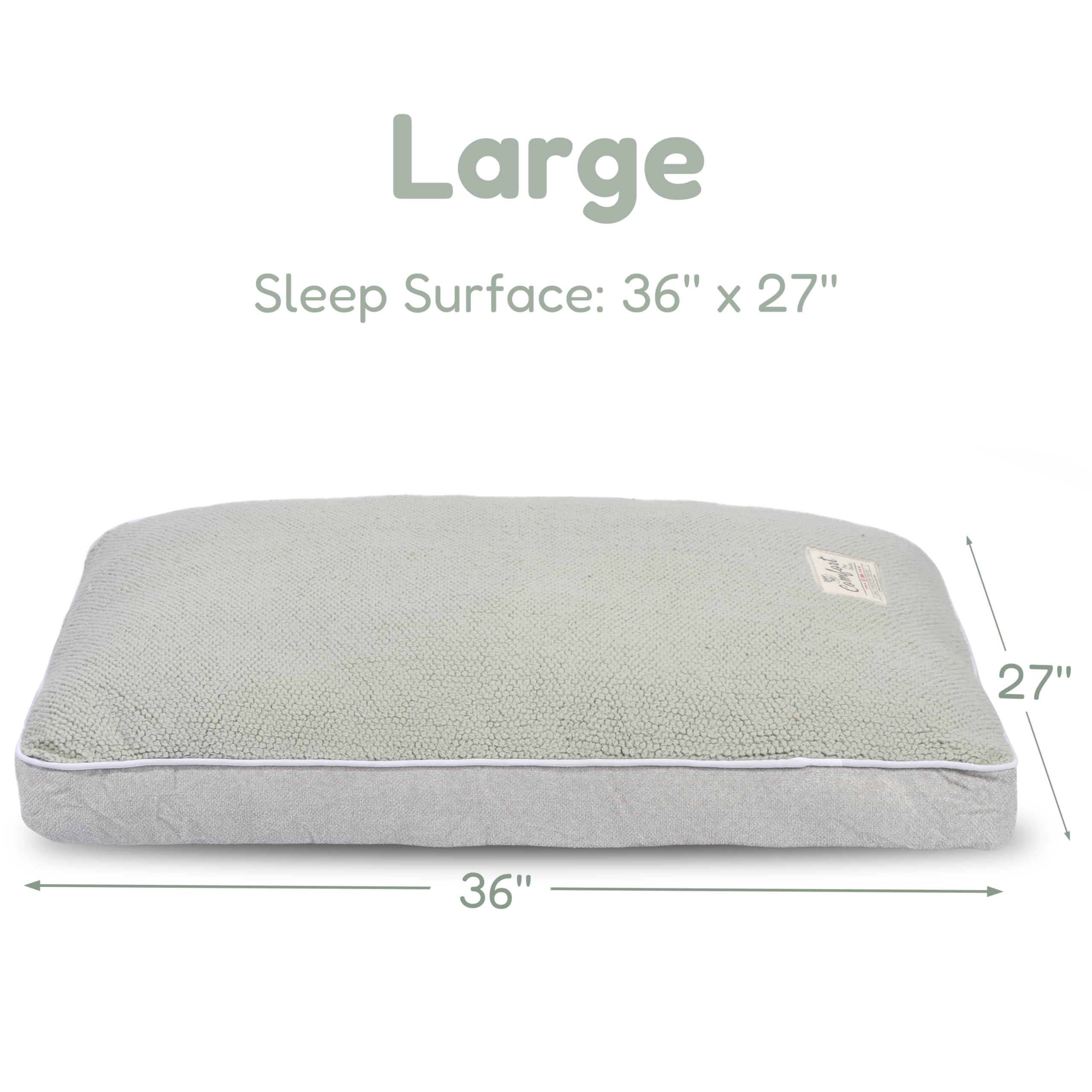 Fluffydream Large Dog Mat, Dog Bed, Super Soft Pet Bed Mat, Up To 65Lbs, 36' X 27', Mint