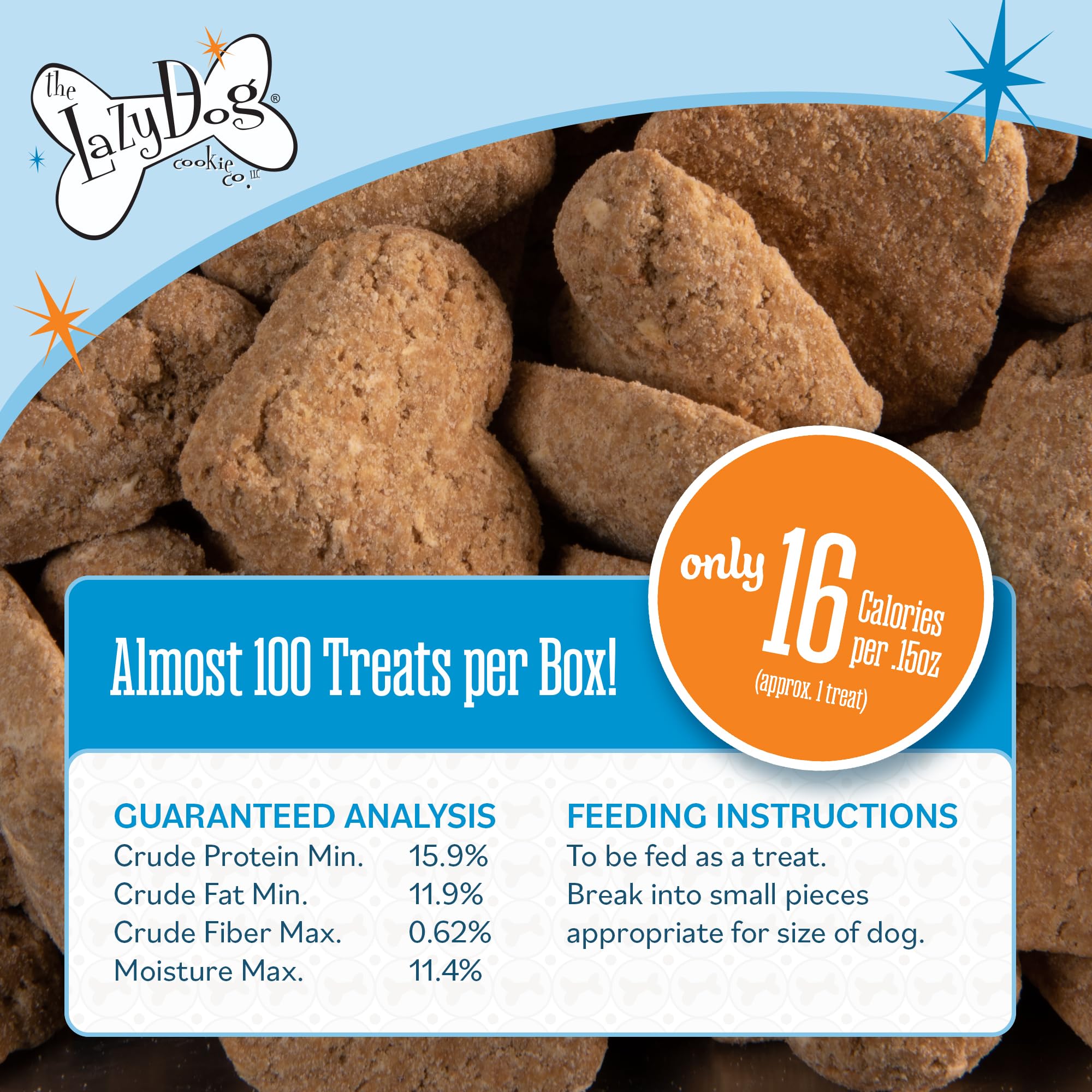 Lazy Dog Cookie Co. Candied Maple Sweet Potato - Crunchy Baked Dog Treat 14oz