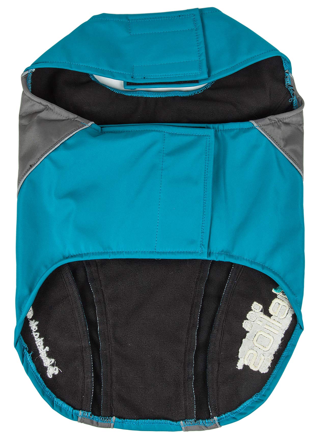 DOGHELIOS 'High Octane' Softshell Neoprene Polar Fleece Reflective Performance Pet Dog Coat Jacket w/Blackshark Technology, Medi
