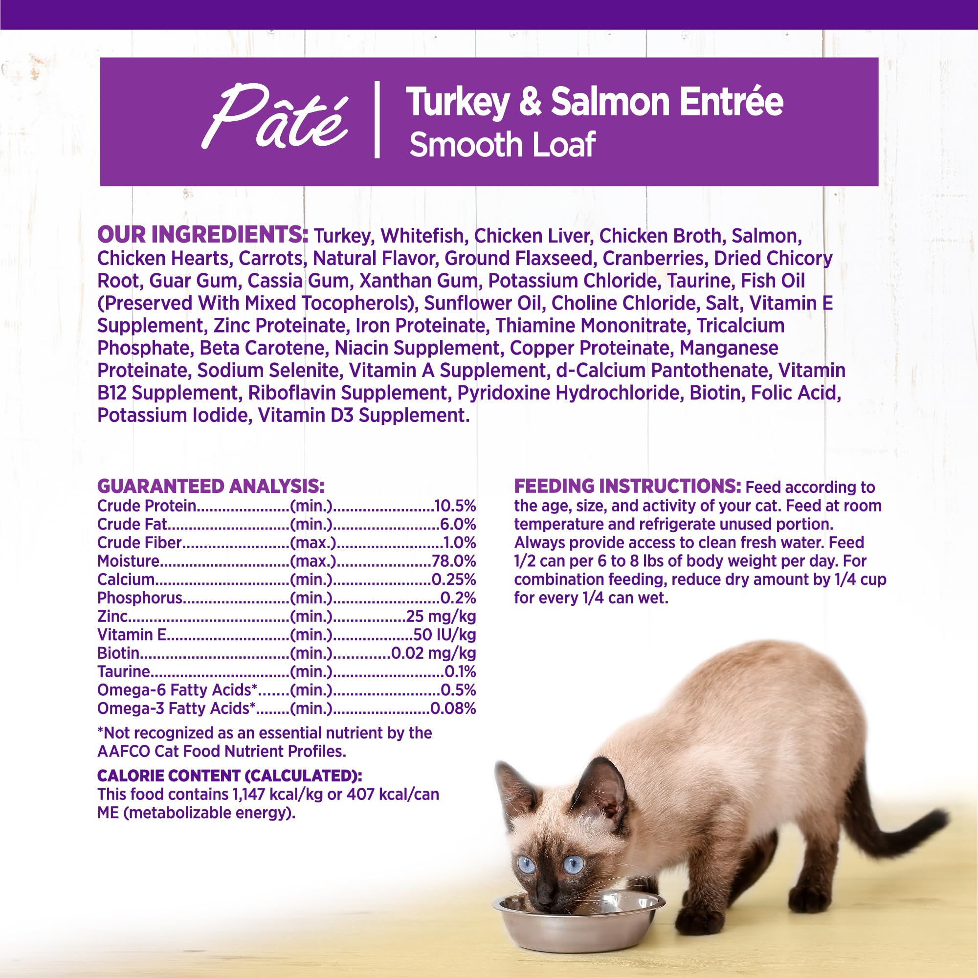 Wellness Complete Health Grain-Free Wet Canned Cat Food, Natural Ingredients, Made with Real Meat, All Breeds, Smooth Pate (Turk