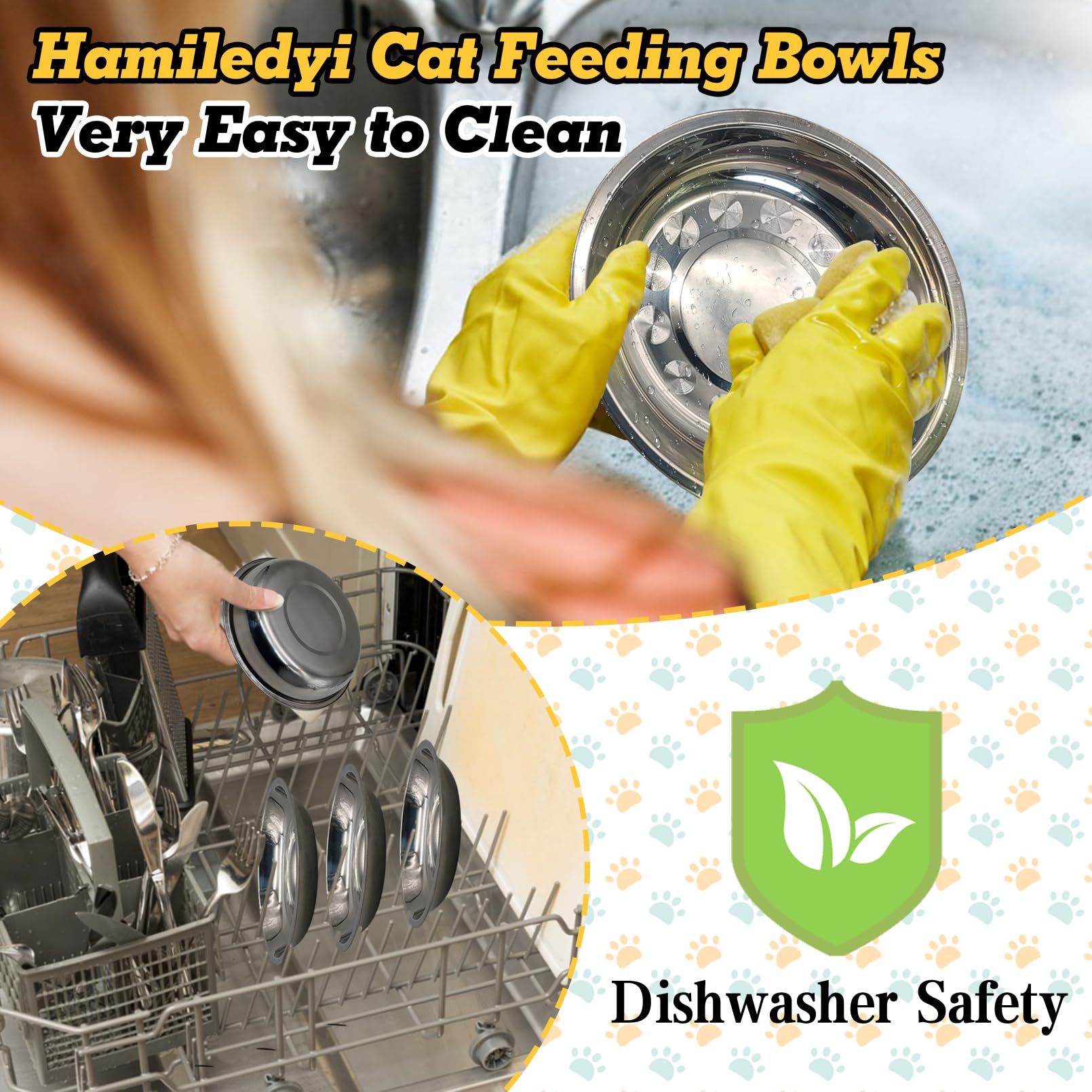 Hamiledyi 12 Pcs Stainless Steel Cat Bowls Shallow Metal Pet Dishes Large Cat Feeding Plate Replacement Whisker Fatigue Kitten F