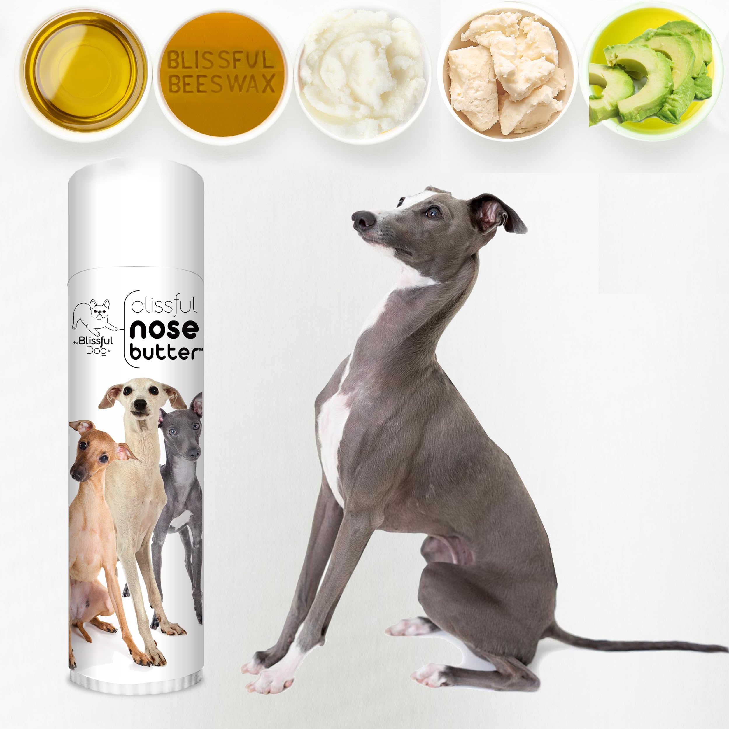 The Blissful Dog Italian Greyhound Unscented Nose Butter - Dog Nose Butter, 0.50 Ounce