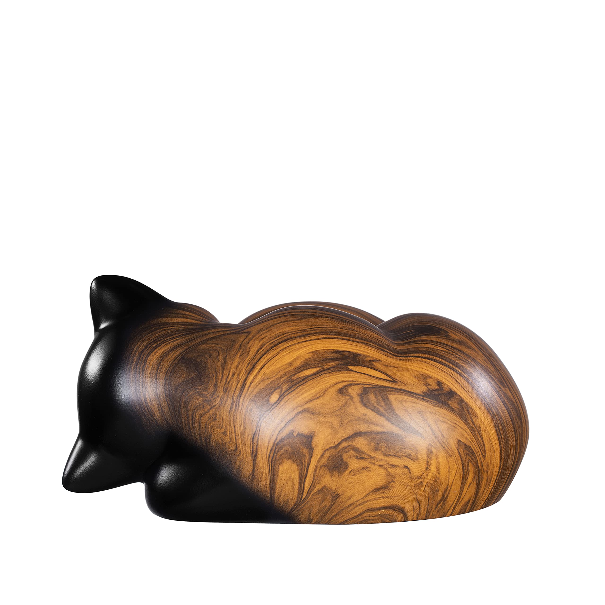Kriss Art Pet Urns,Sleeping Resin Cremation Cat Urn, Cat Urns For Ashes, Small Animal Urn (Brown)