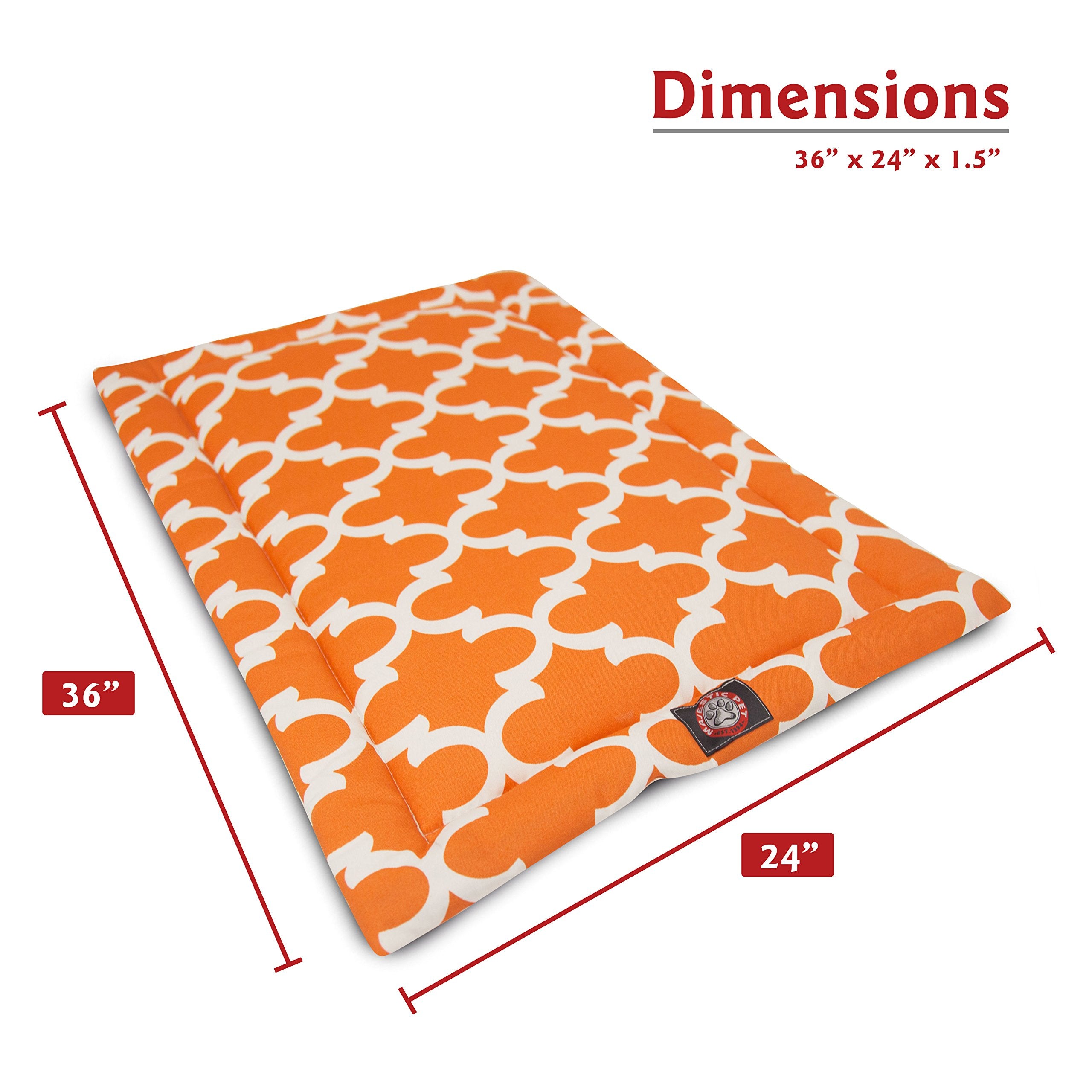 36' Trellis Peach Orange Crate Dog Bed Mat By Majestic Pet Products