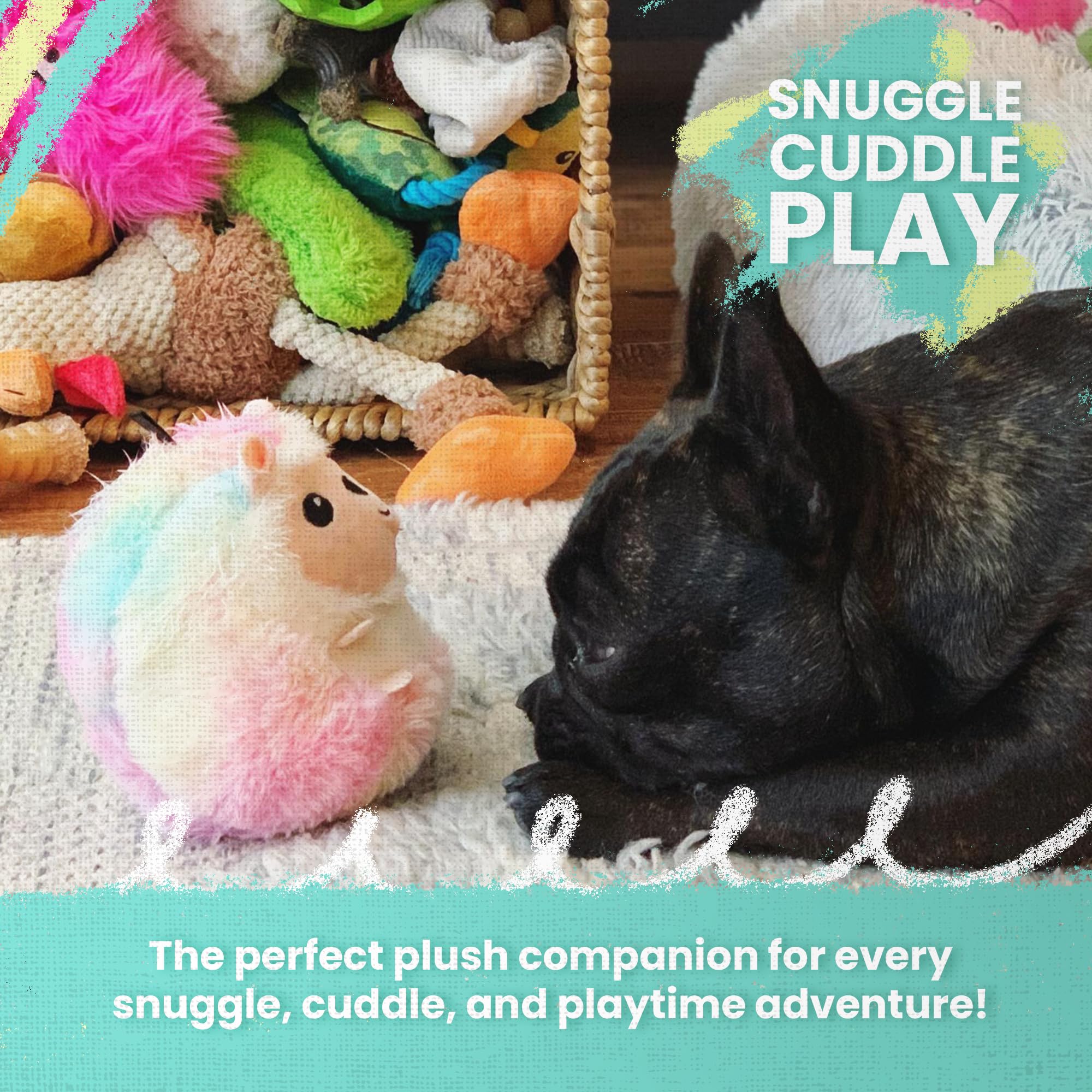 Snugarooz Fitz The Fox Dog Toy With Repair Patch – Soft & Durable Plush - Crinkle & Squeaker – Perfect For Small To Medium Dogs - Fun Play & Cuddles