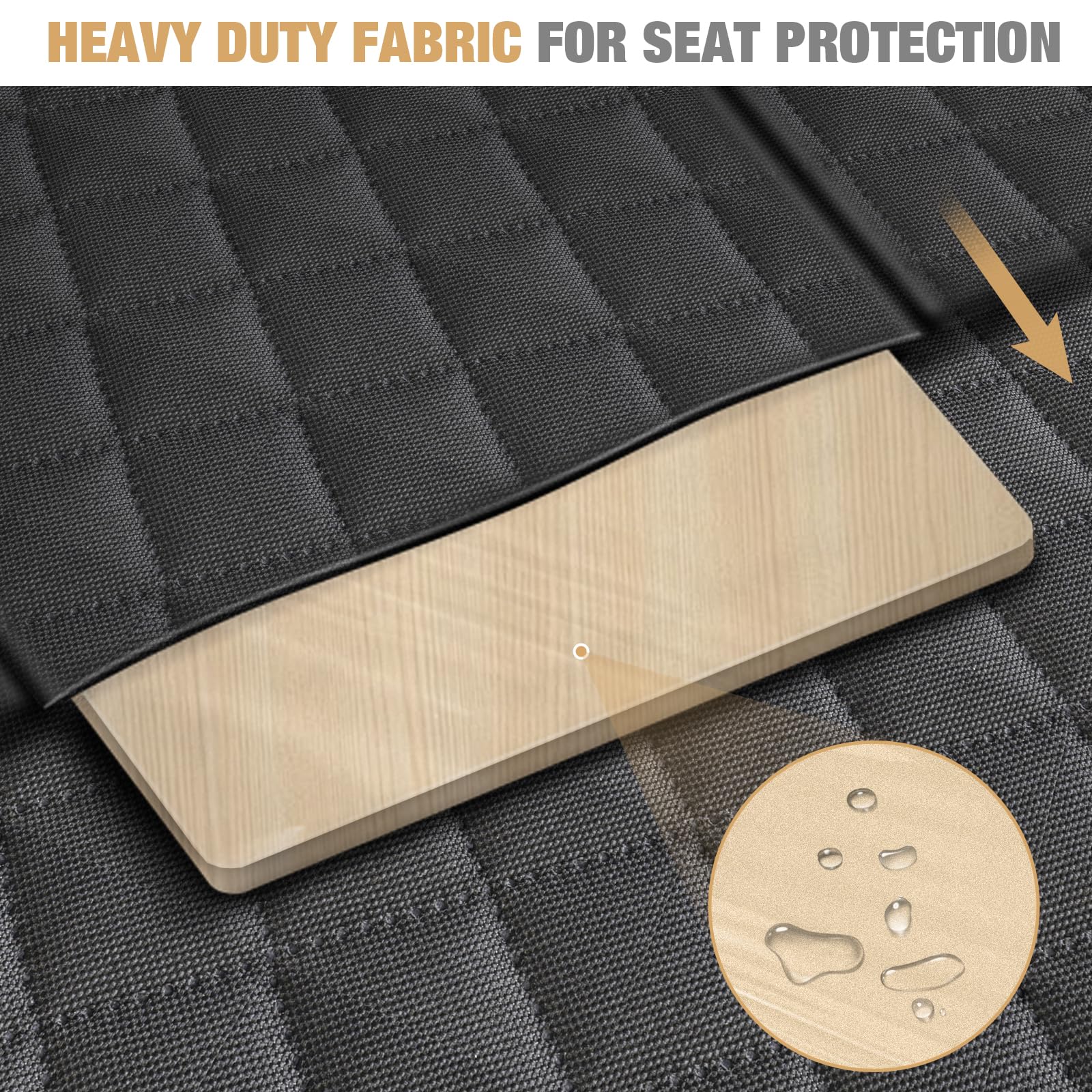 Lekereise Back Seat Extender For Dogs - Dog Car Seat Cover For Back Seat, 2025 Upgraded Material, Universal Fit Sedan/Suv/Truck,