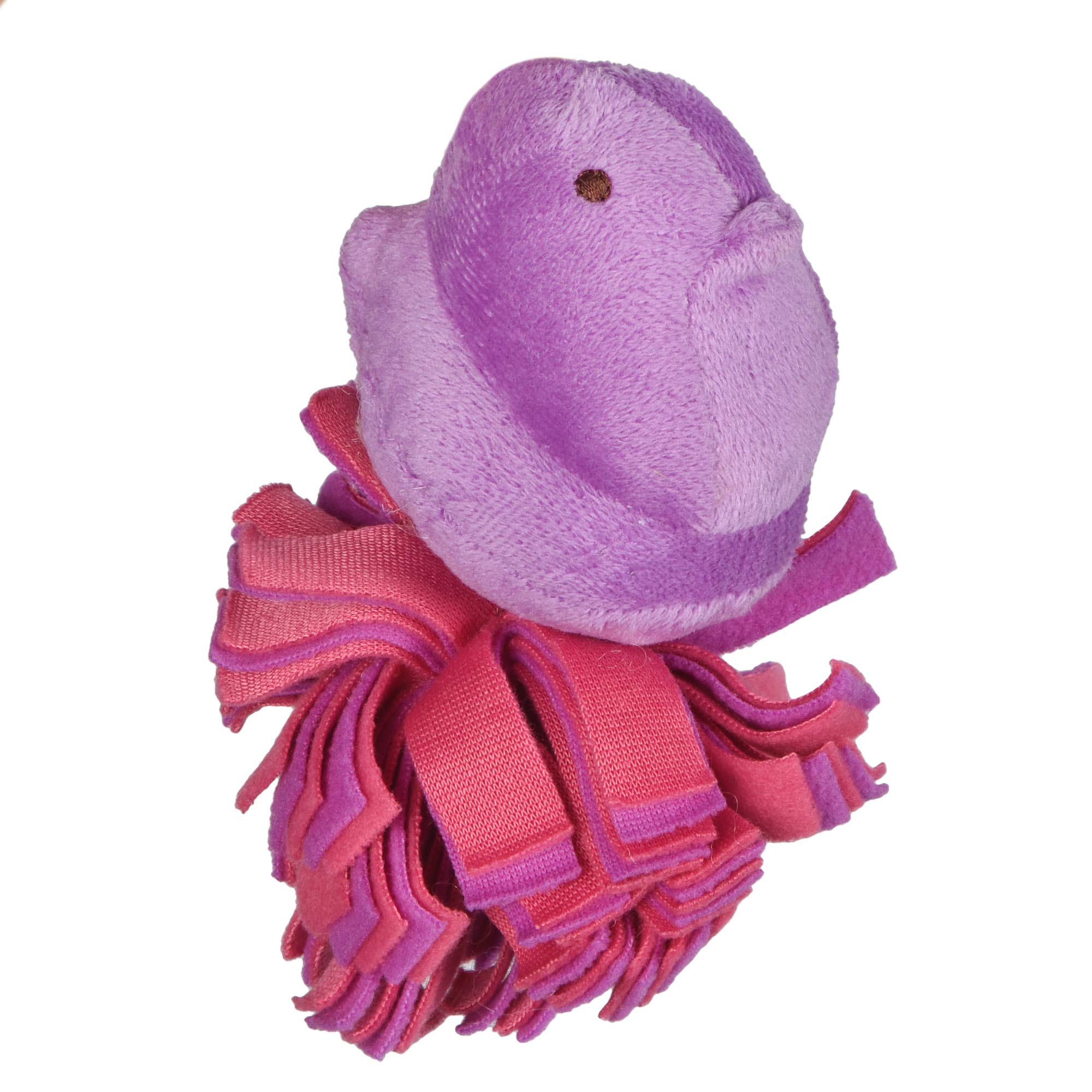 Peeps for Pets Plush Chick Fleece Bottom Dog Toy in Purple and Pink Purple Peeps Chick Dog Toys, Small Plush Dog Toys with Squea