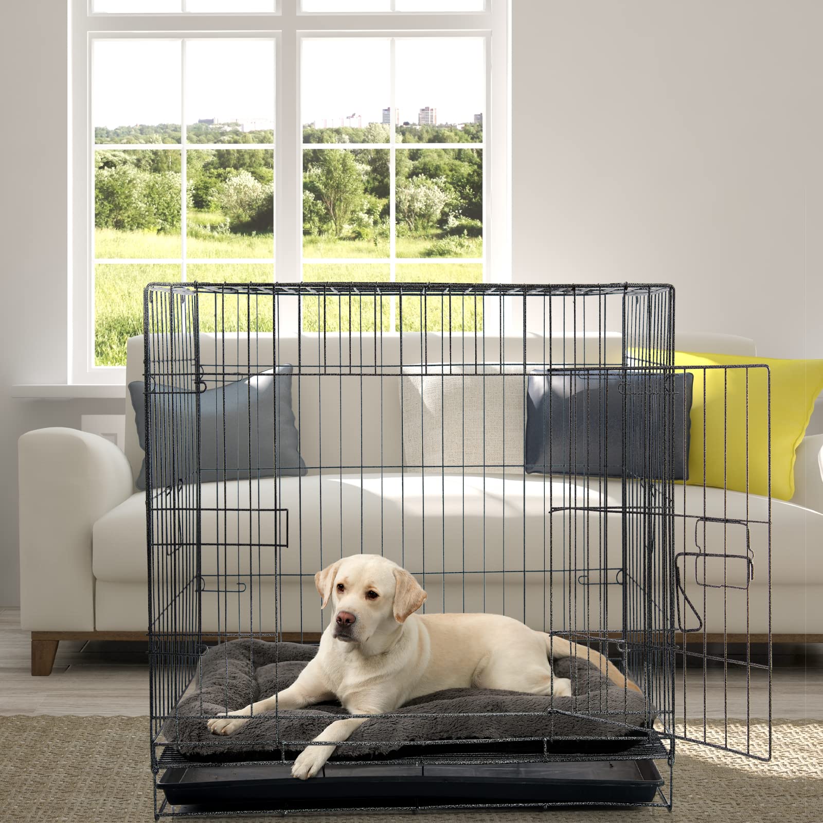 Washable Dog Crate Bed Cushion - Large Size Dogs, 36 Inch Crate Pad