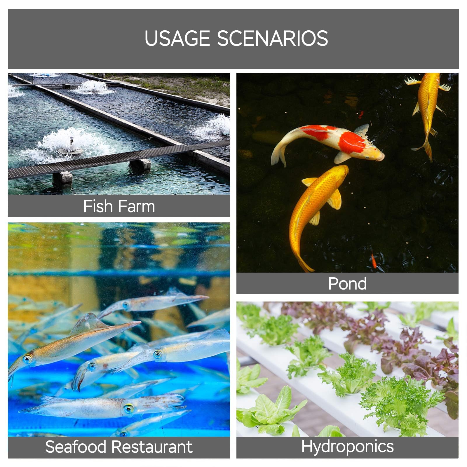 Aquamiracle Aquarium Air Pump Commercial Air Pump 1000Gph, 35W Air Pump For Fish Tank, Hydroponic Air Pump, Fish Tank Air Pump Bubbler Pond Aerator