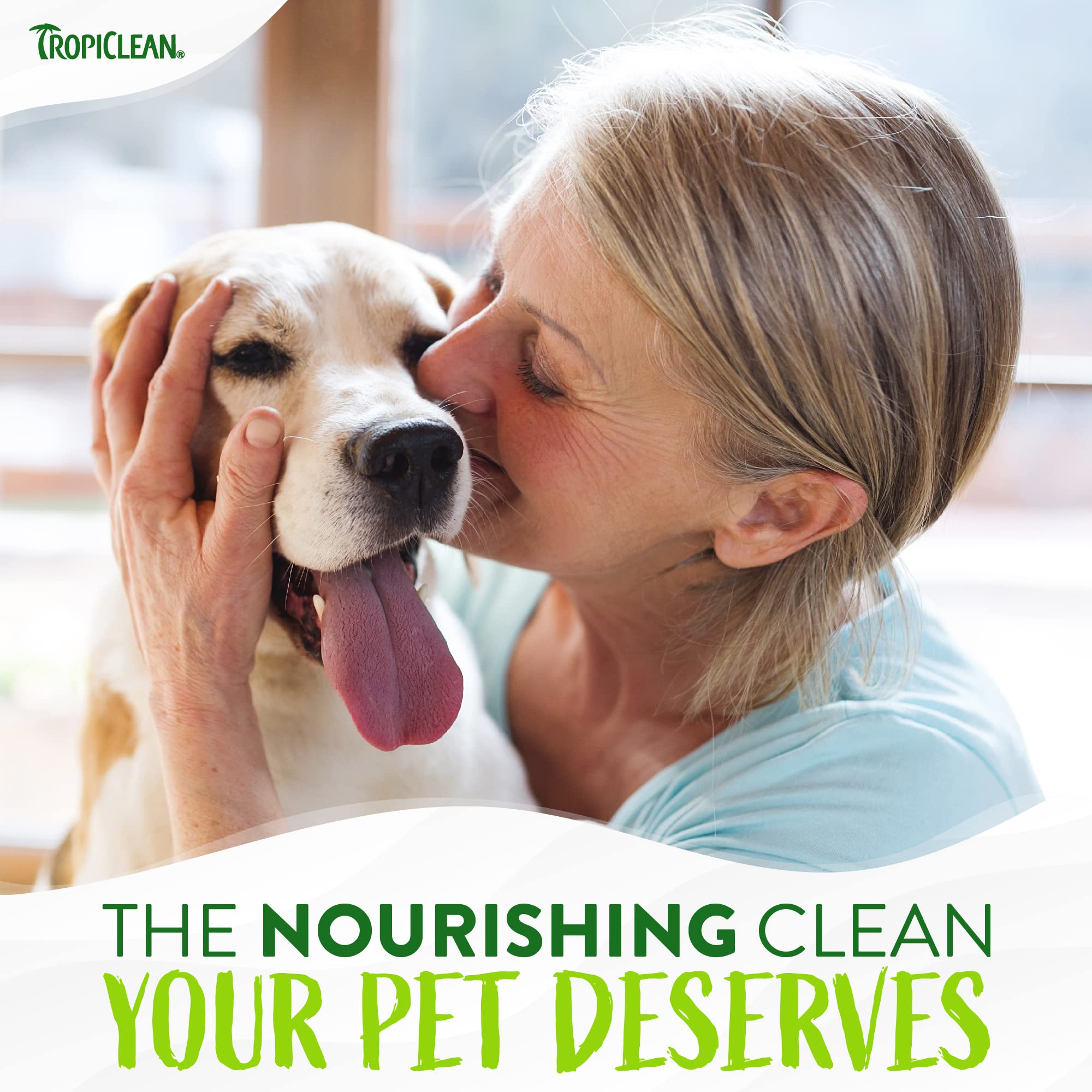 Tropiclean Aloe & Coconut Deodorizing Dog Shampoo For Smelly Dogs | Odor Control Shampoo For Stinky Dogs | Natural Pet Shampoo Derived From Natural Ingredients | Cat Friendly | Made In The Usa | 20 Oz