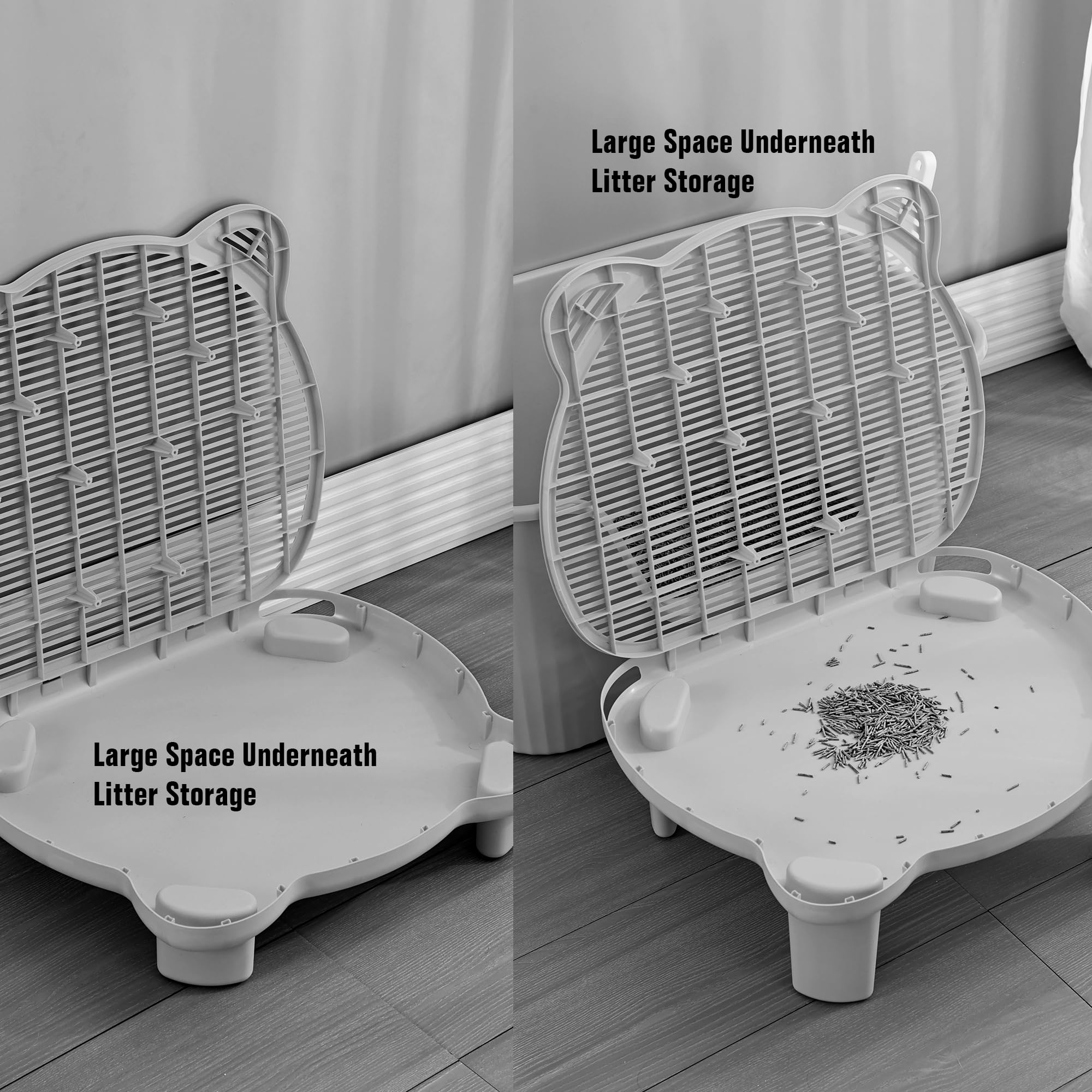 Beleewilwon Litter Box Step,Cat Ramp With Filter Function,Elevated For Old And Kitten,2 Heights Suitable For Various Litter Boxe