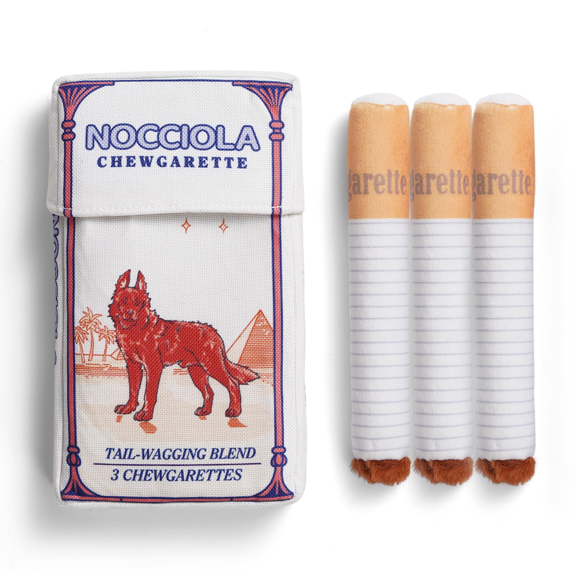 Nocciola 3 Packs Squeaky Puff Stick Dog Toys, Funny Interactive Plush Puppy Toys, Pitbull Husky Frenchie No Stuffing Puppy Toys For Small To Medium Breed, Dog Accessories Boy- Chewgarette