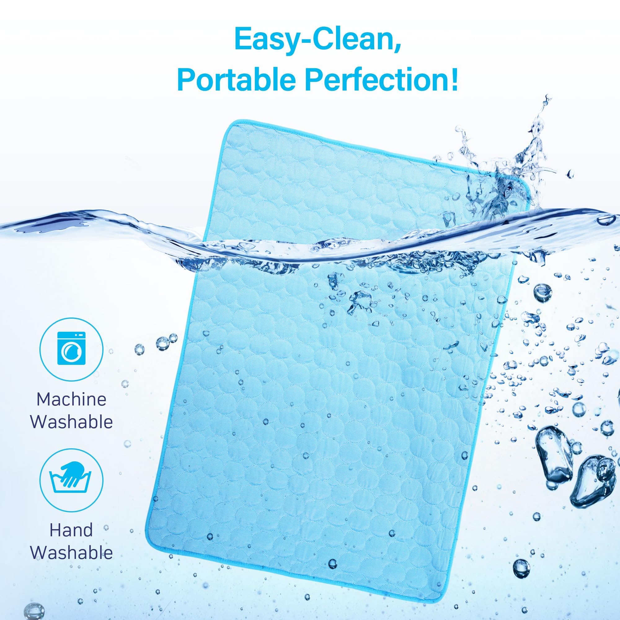 Meoicmegic Cool Mat For Dogs, Summer Cool Pads Pet Mat Outdoor For Dogs Easy Carry Keep Your Pet Cooling, Machine Washable