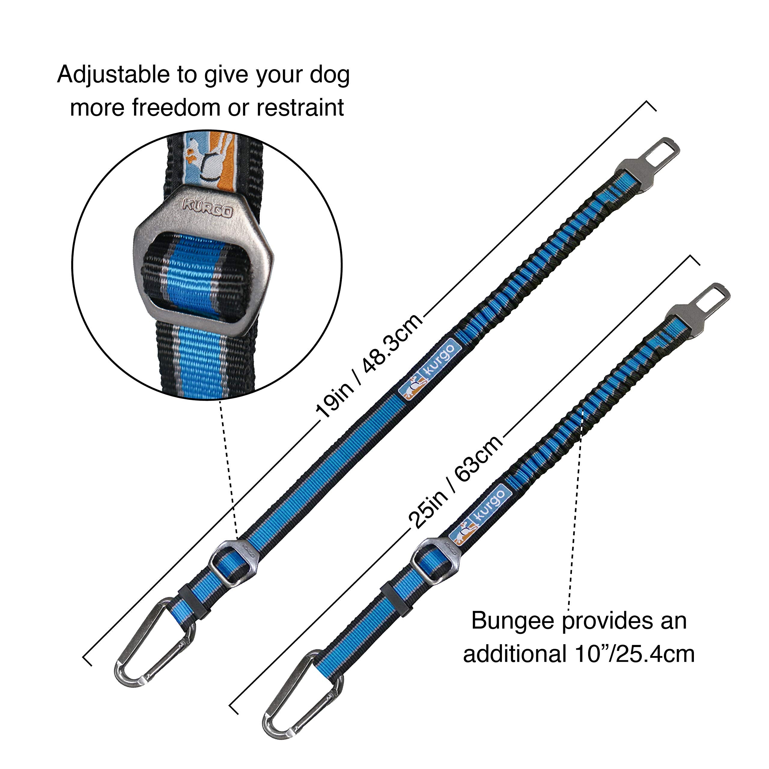 Kurgo Dog Seatbelt Car Seat Belt For Pets Adjustable Dog Safety Belt Leash Quick & Easy Installation Works With Any Pet Harness