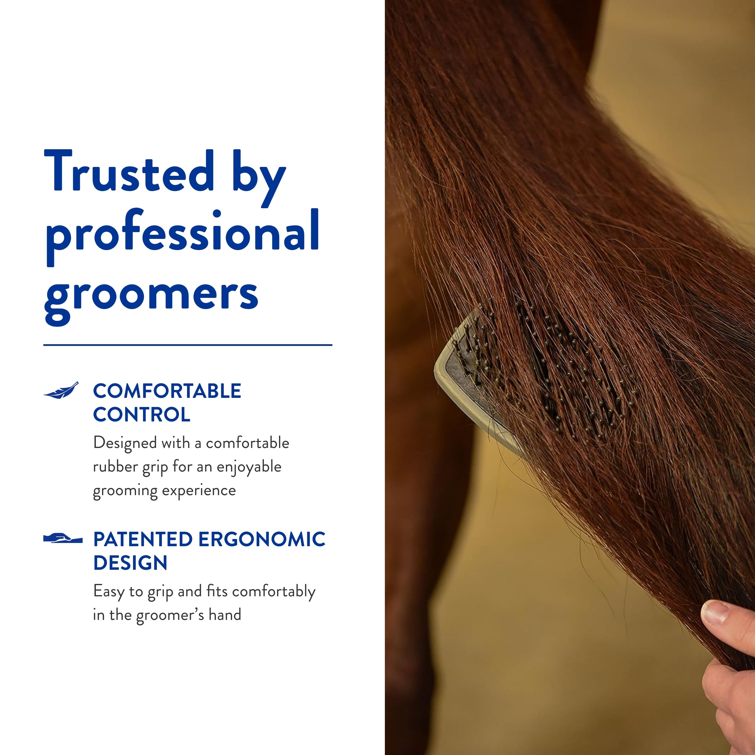 Wahl Professional Animal Equine Grooming Tool - Mane & Tail Brush (#858709-100) For Horses - Black