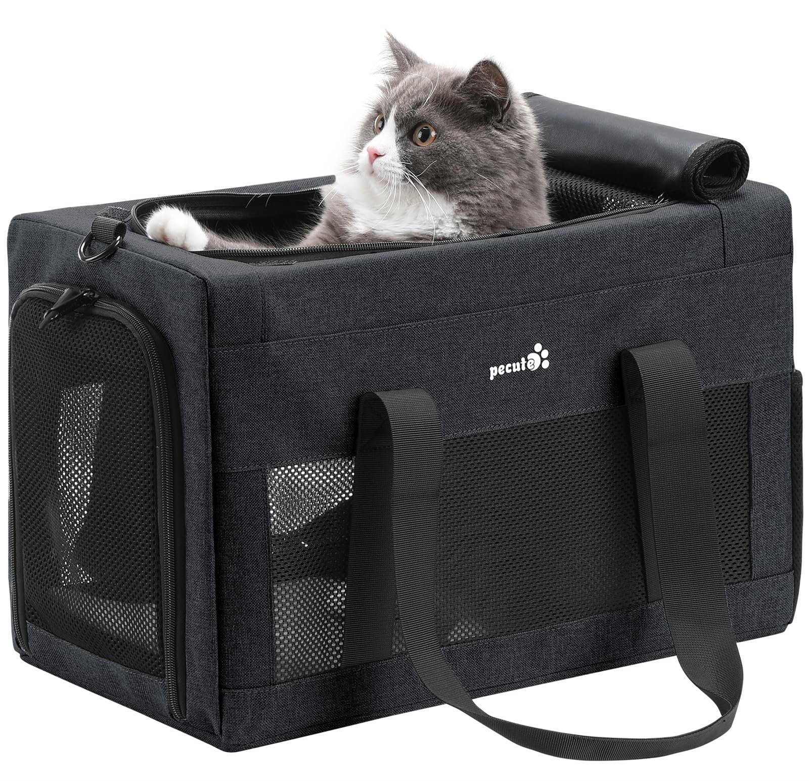 Airline Approved Cat Carrier, Pet Carrier Soft-Sided, Portable Dog Carrier With Stable Structure, Breathable Bag For Pets Less T