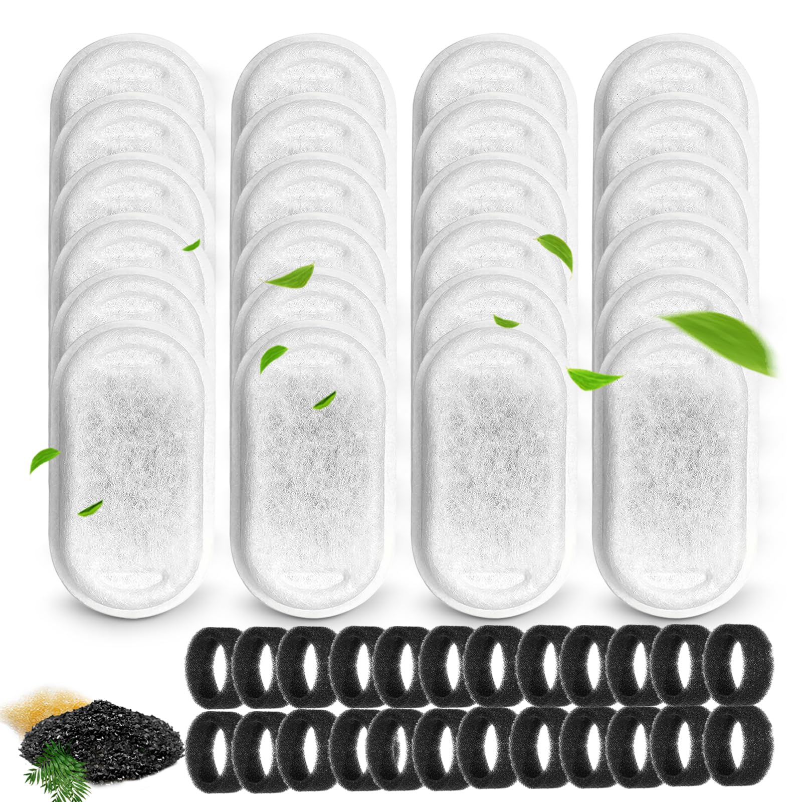 Cat Water Fountain Filters For 108/3.2L& 67Oz/2L Stainless Steel Pet Water Dispenser Fountain Filters,8/12/16 Cat Fountain Filte