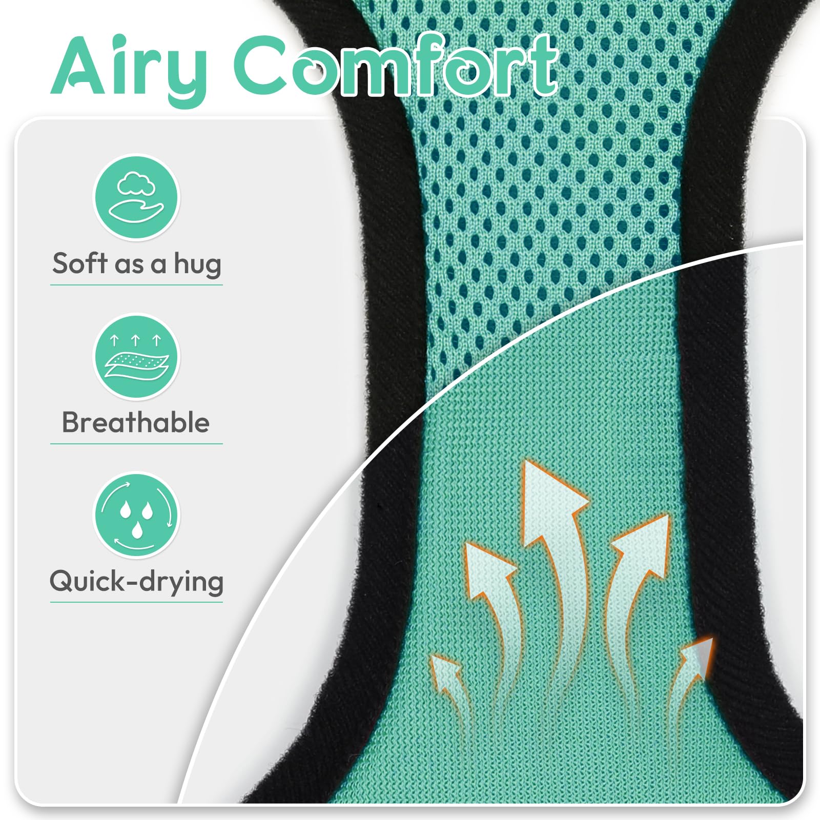 Dooradar Cat Harness And Leash Set, Escape Proof Safe Adjustable Kitten Vest Harnesses For Walking, Easy Control Soft Breathable Mesh Jacket With Reflective Strips For Cats, Green, S
