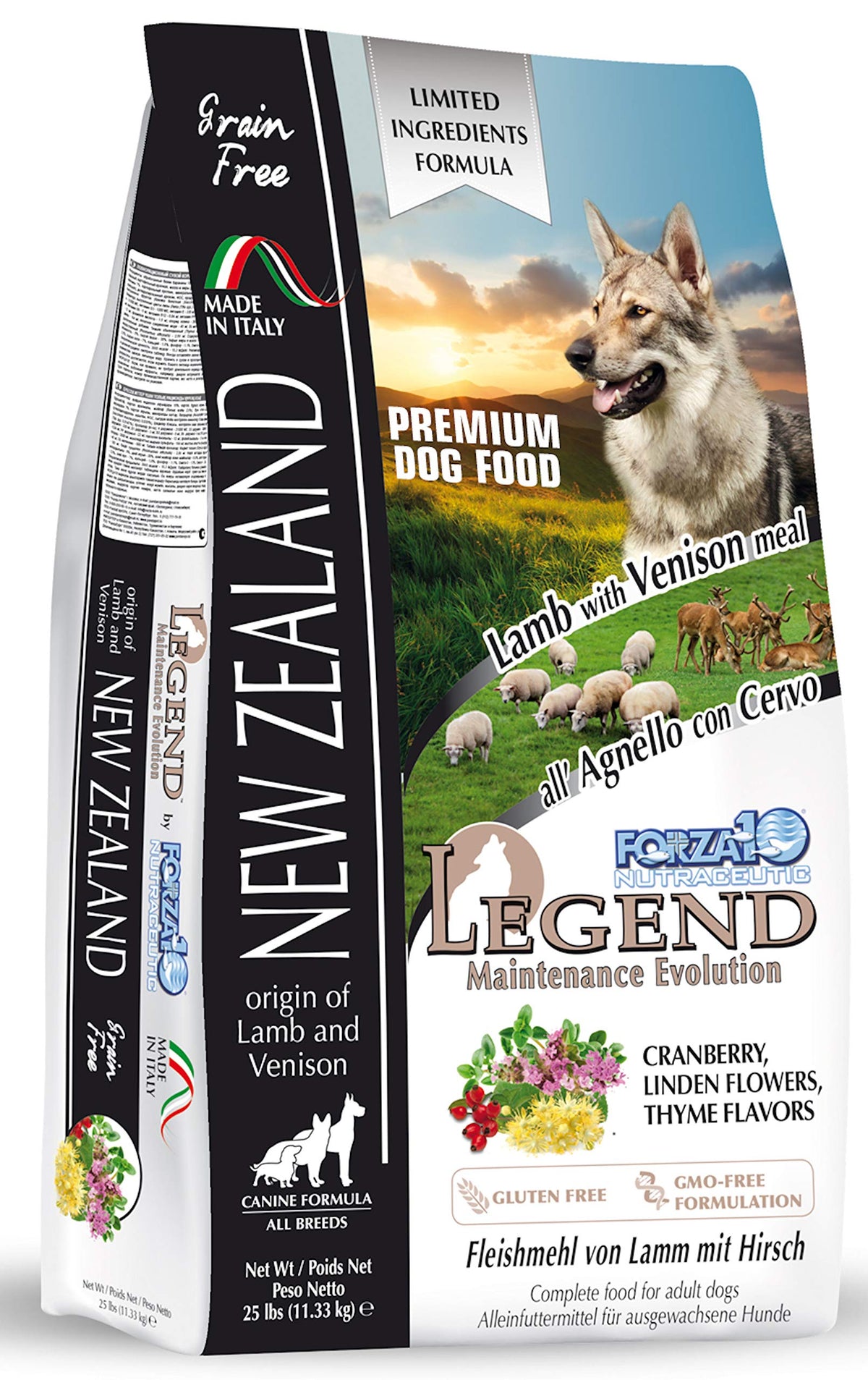 Forza10 Legend Daily Dry Dog Food 25 Pound Gluten Free Grain Free Chicken Free Quality All Natural Veterinarian Recommended Lamb Venison Adult Dogs