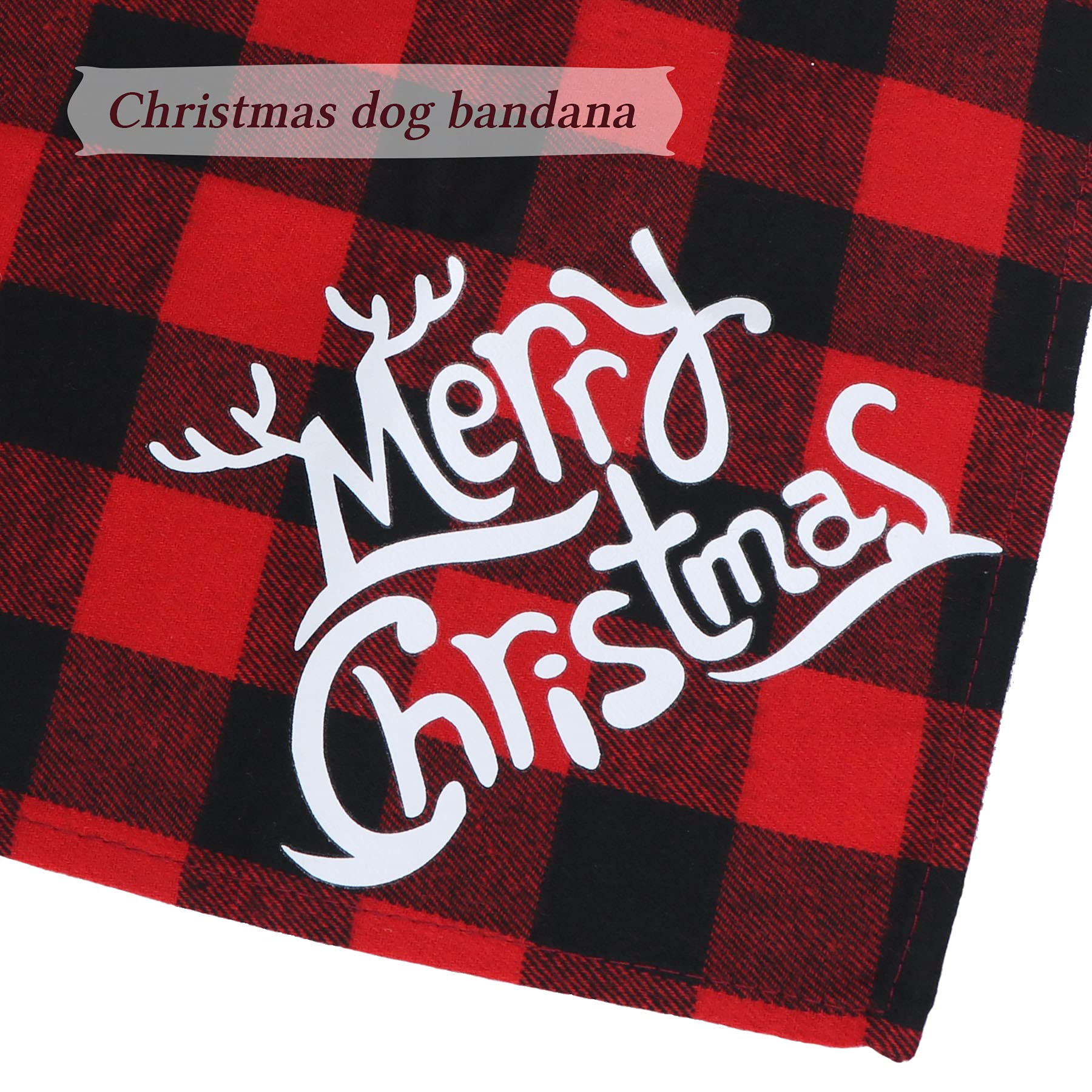 Stmk Holiday Plaid Dog Bandanas, Halloween Thanksgiving Day Christmas Trick Or Treat Turkey Taster Merry Christmas Dog Bandana For Halloween Thanksgiving Day Christmas Dog Puppy Costume Decorations