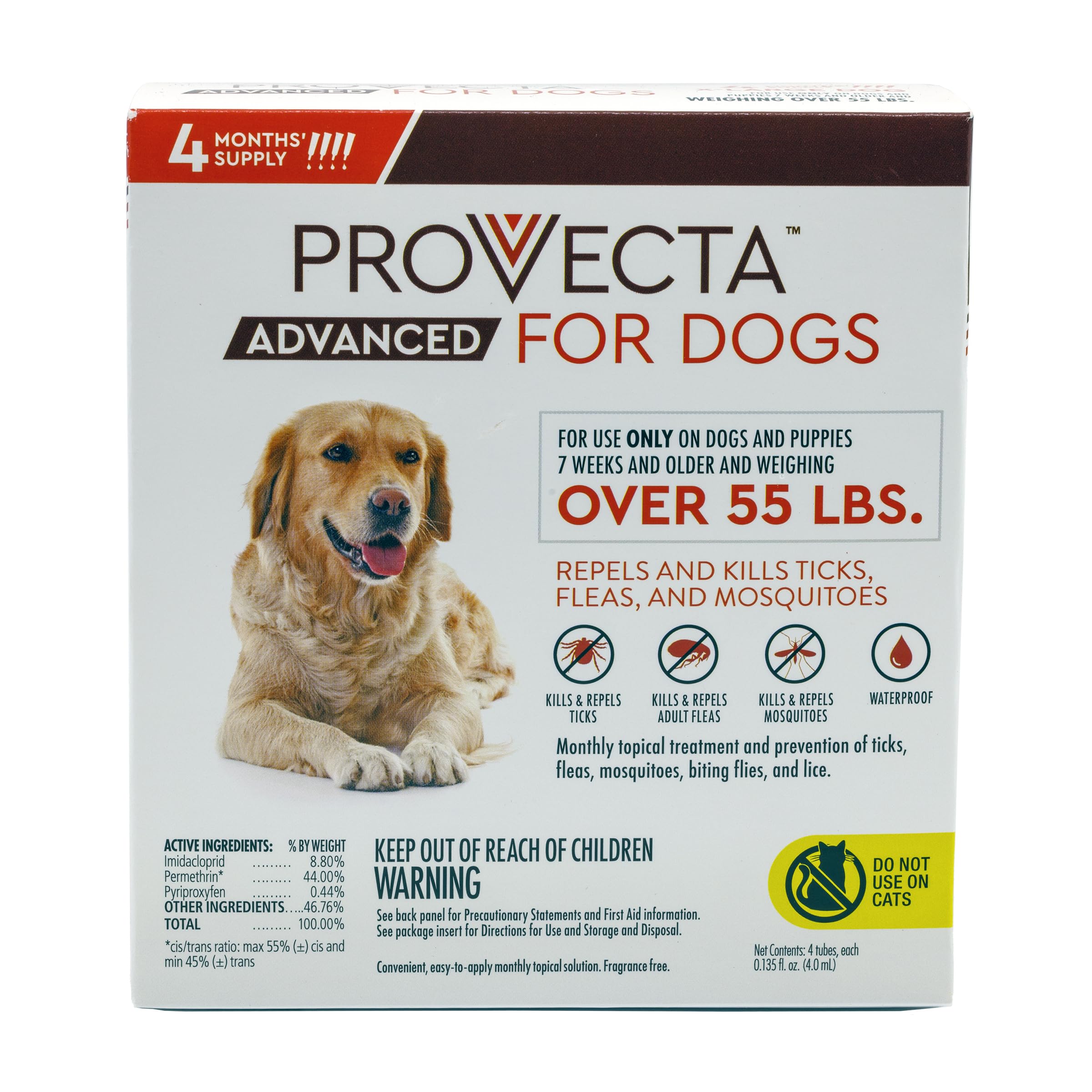Provecta Advanced for Dogs (XL) Over 55 lbs - 4 Mos/Box