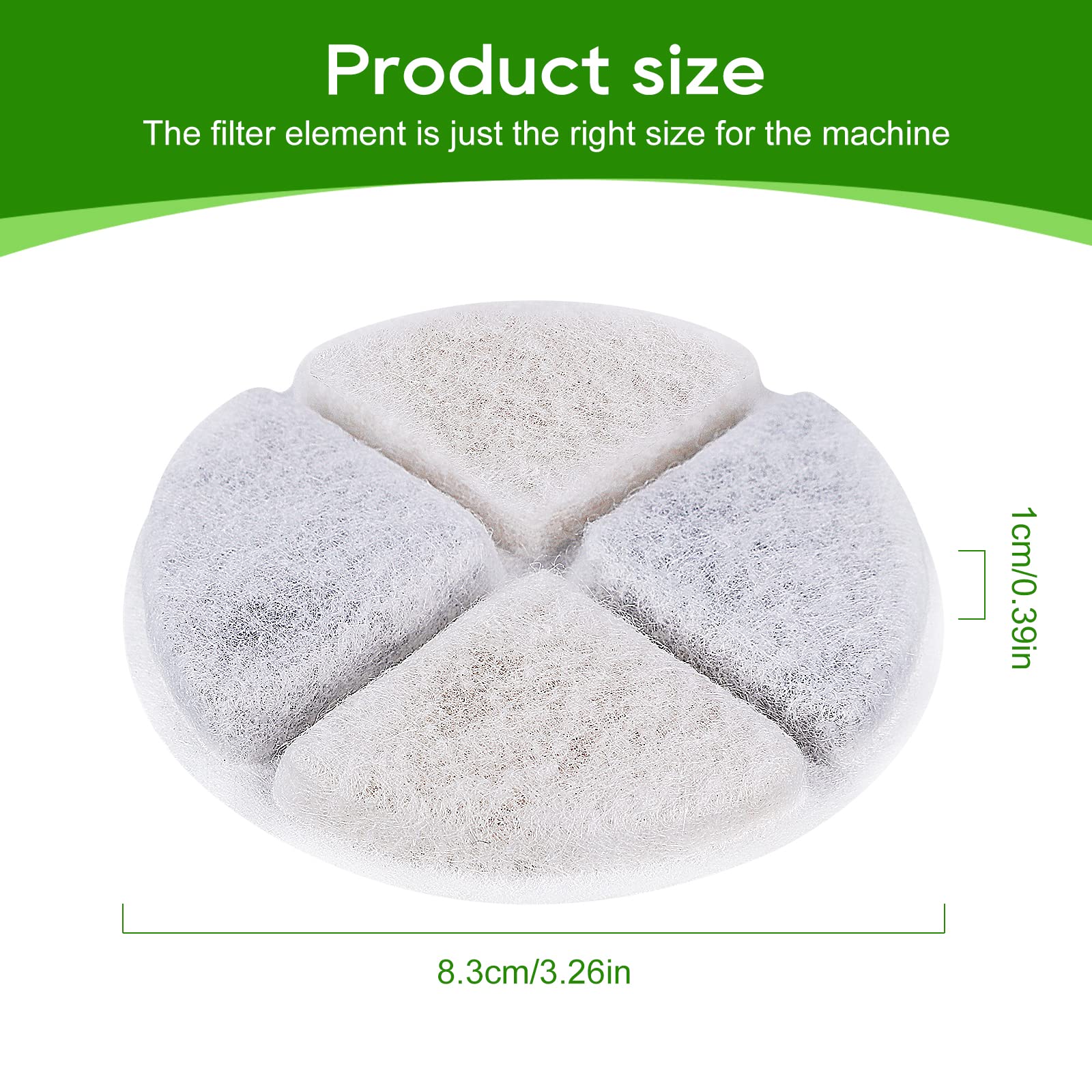 Myfatboss Cat Fountain Filters, 8 Pack Cat Filters For Water Fountain, Cat Water Fountain Filter Replacement, Pet Fountain Filter Replacement Fit For Petnf 101 Oz/ 3 Liter Pet Water Fountain