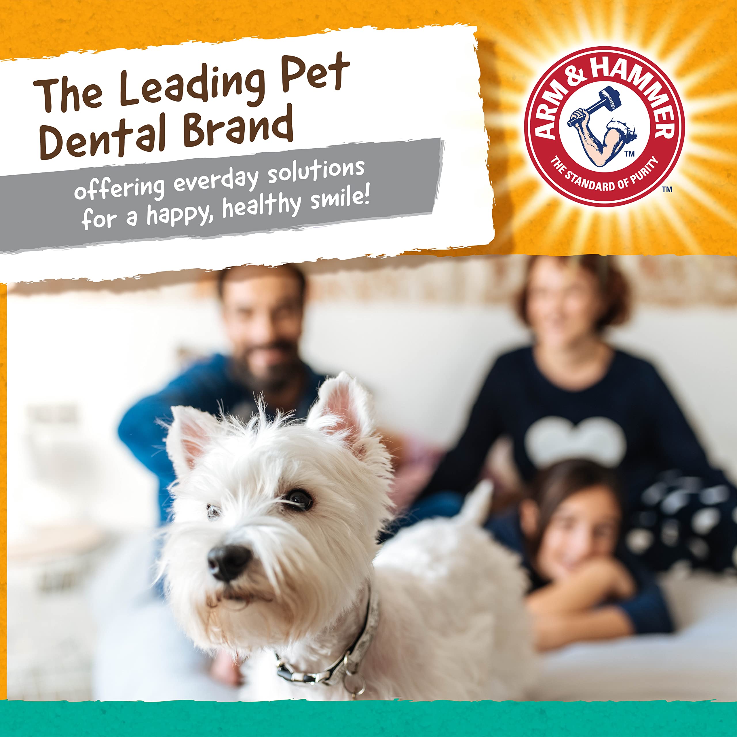 Arm & Hammer For Pets Super Treadz Gorilla Dental Chew Toy For Dogs - Dog Dental Toys Reduce Plaque & Tartar Buildup Without Brushing - Safe For Dogs Up To 35 Lbs