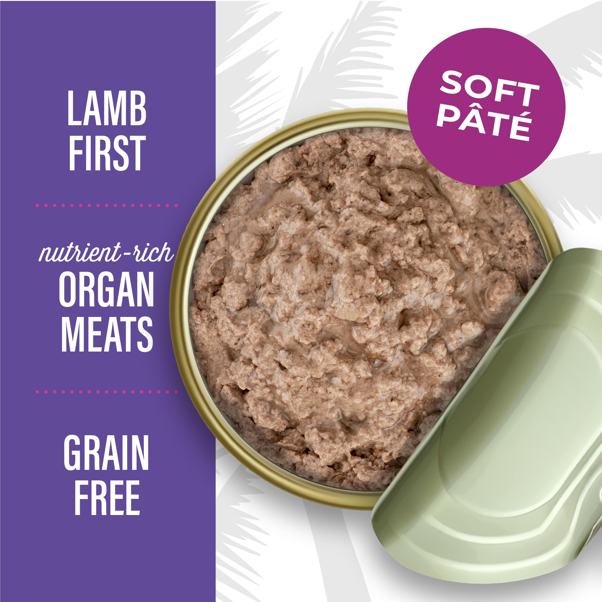 Tiki Cat After Dark Soft Pate, Lamb & Beef Liver, High-Protein and 100% Non-GMO Ingredients, Wet Cat Food for Adult Cats, 3 oz.